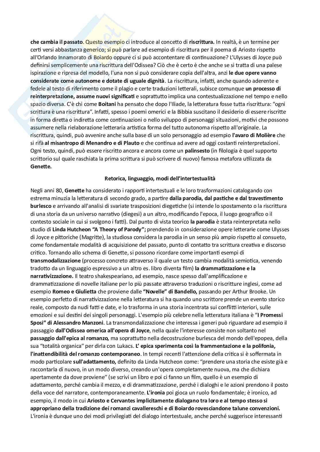Riassunto esame Letterature moderne comparate, Prof. De Cristofaro Francesco, libro consigliato Letterature comparate, De Cristofaro Pag. 21