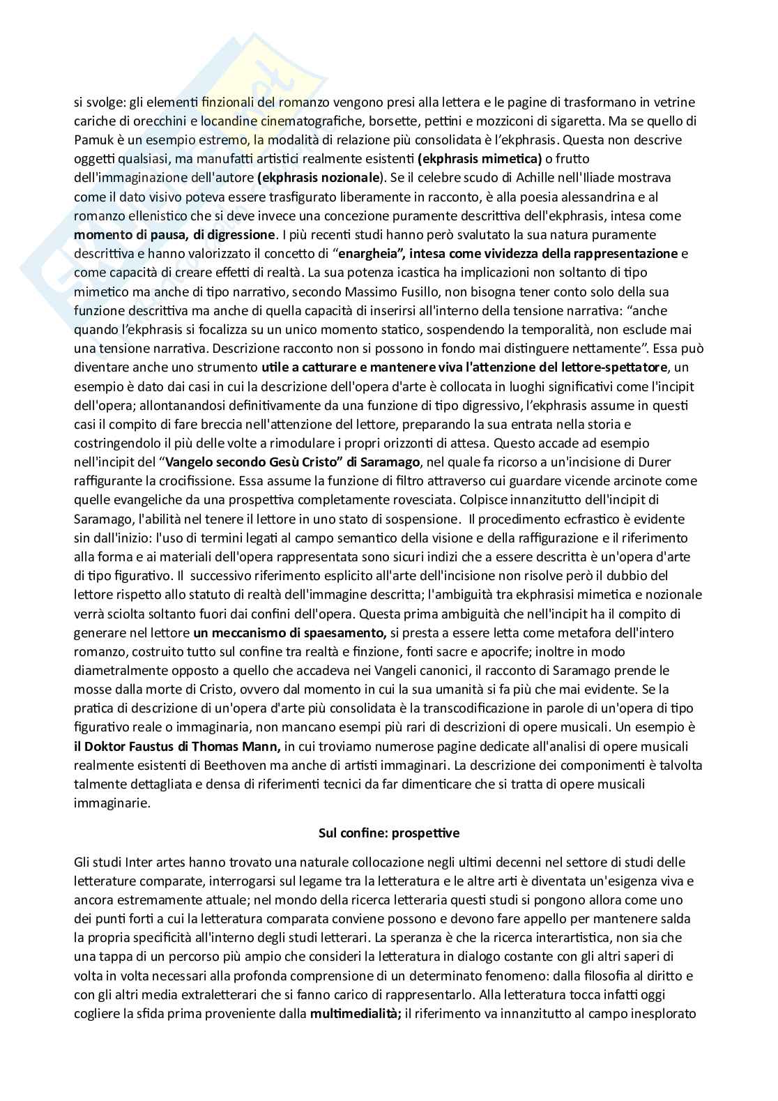 Riassunto esame Letterature moderne comparate, Prof. De Cristofaro Francesco, libro consigliato Letterature comparate, De Cristofaro Pag. 36