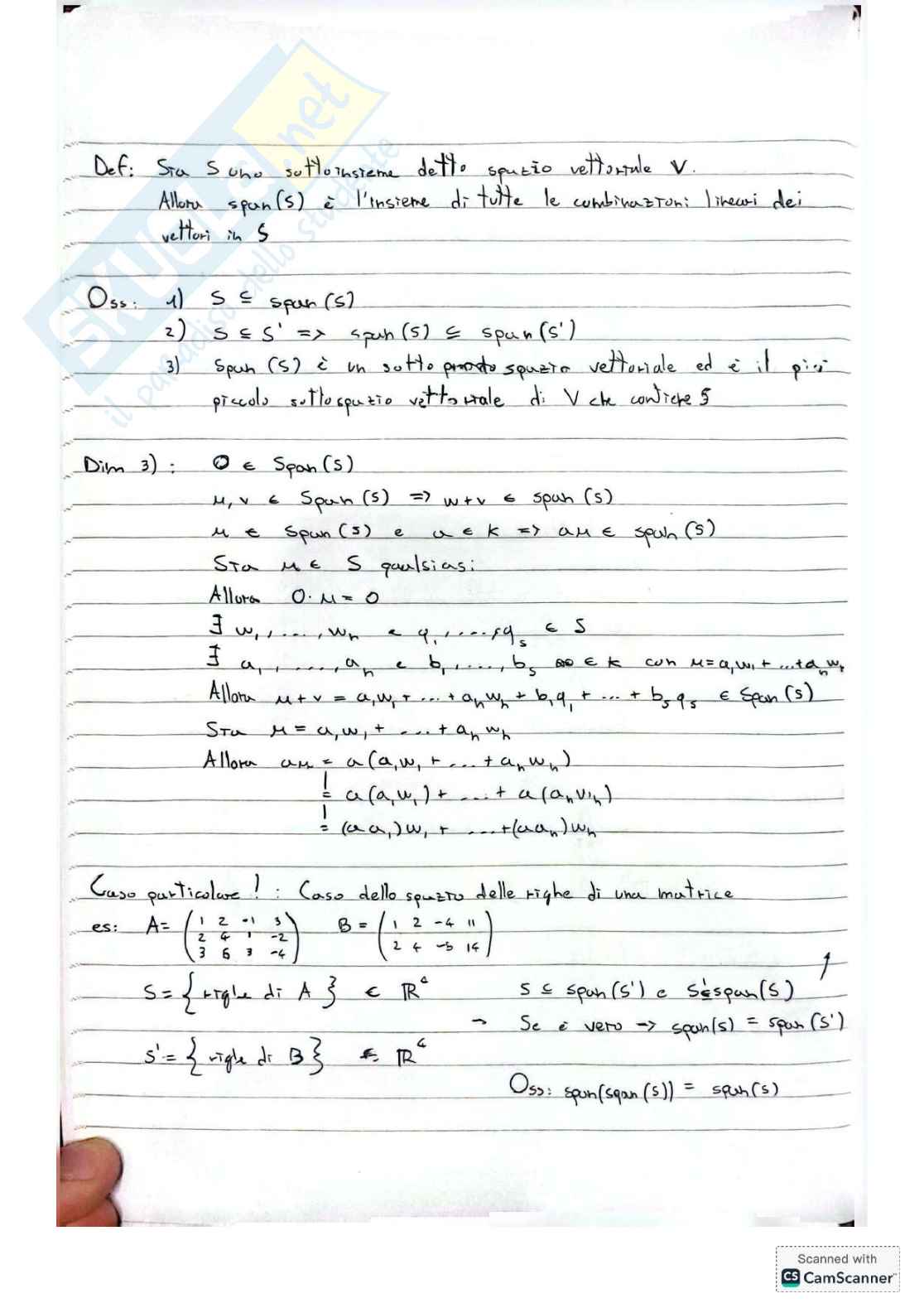 Algebra Lineare per matematica e ingegneria Pag. 16