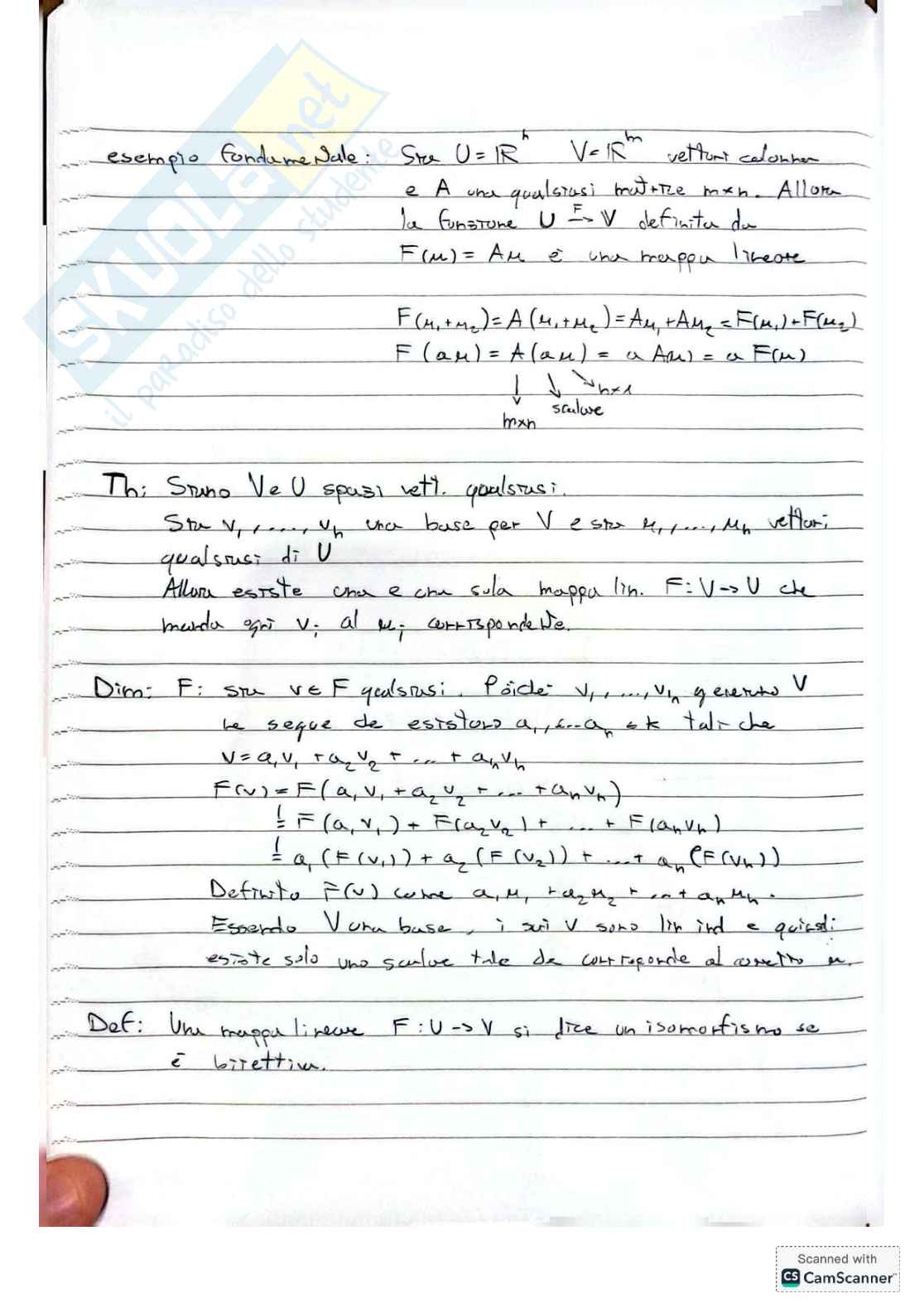 Algebra Lineare per matematica e ingegneria Pag. 26
