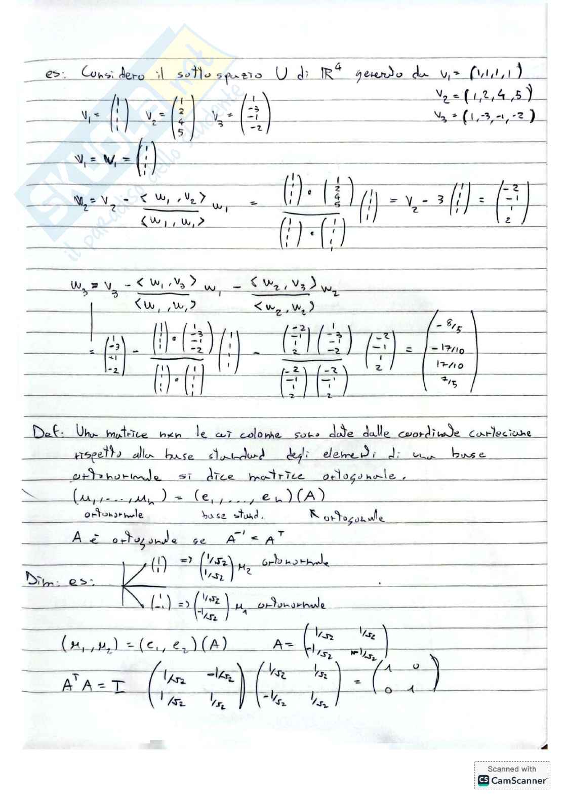 Algebra Lineare per matematica e ingegneria Pag. 41
