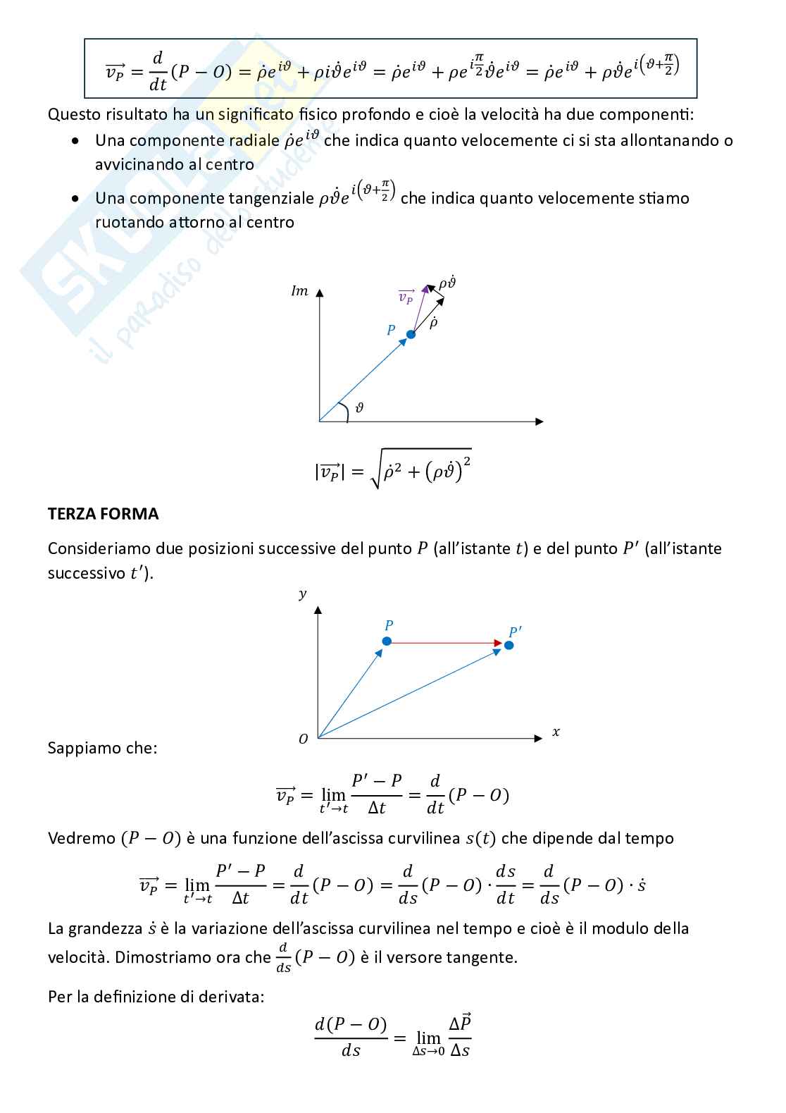 Fondamenti di meccanica teorica ed applicata (parte 1) - Cinematica del punto materiale Pag. 6