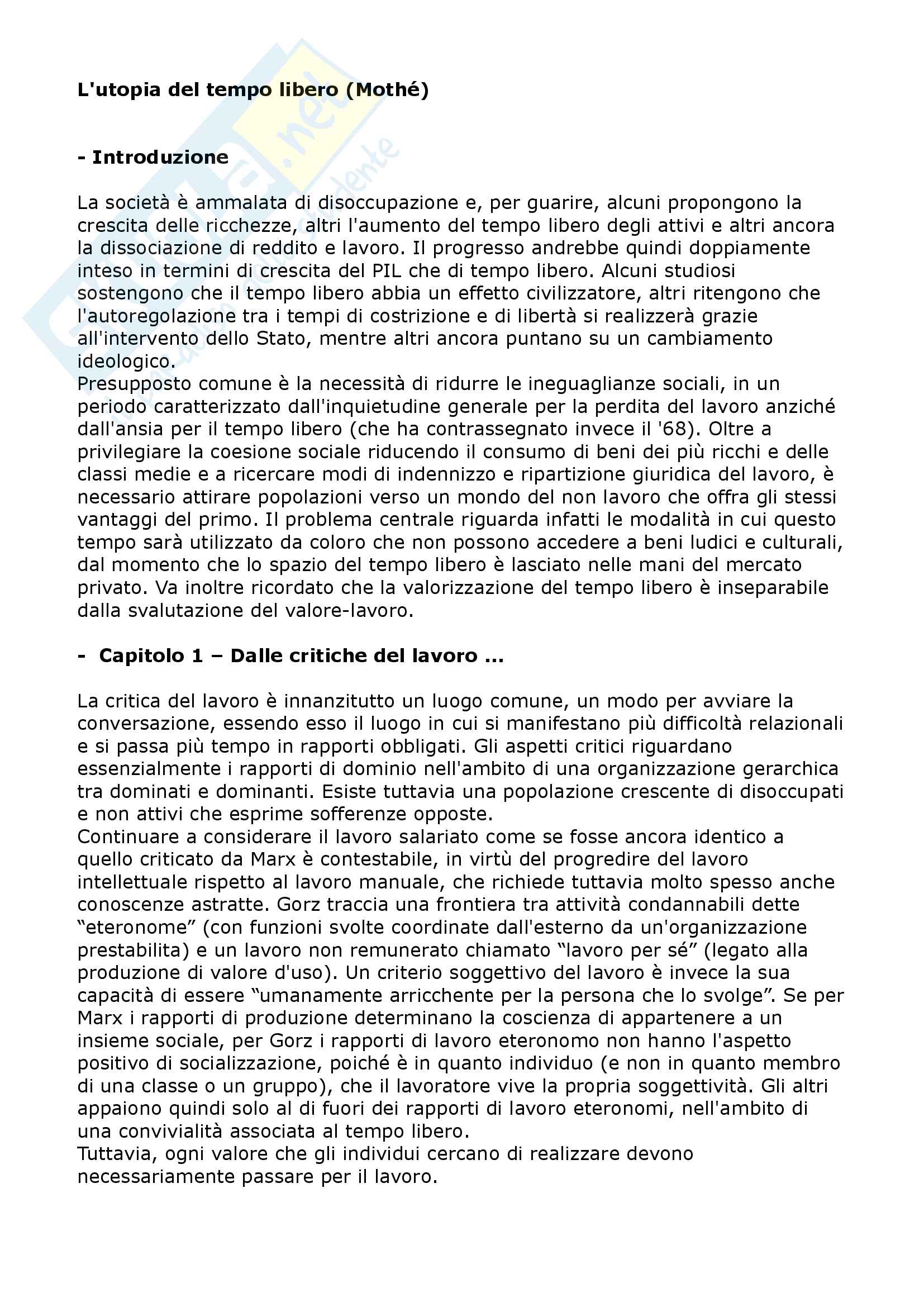 L'utopia Del Tempo Libero Tema Yahoo