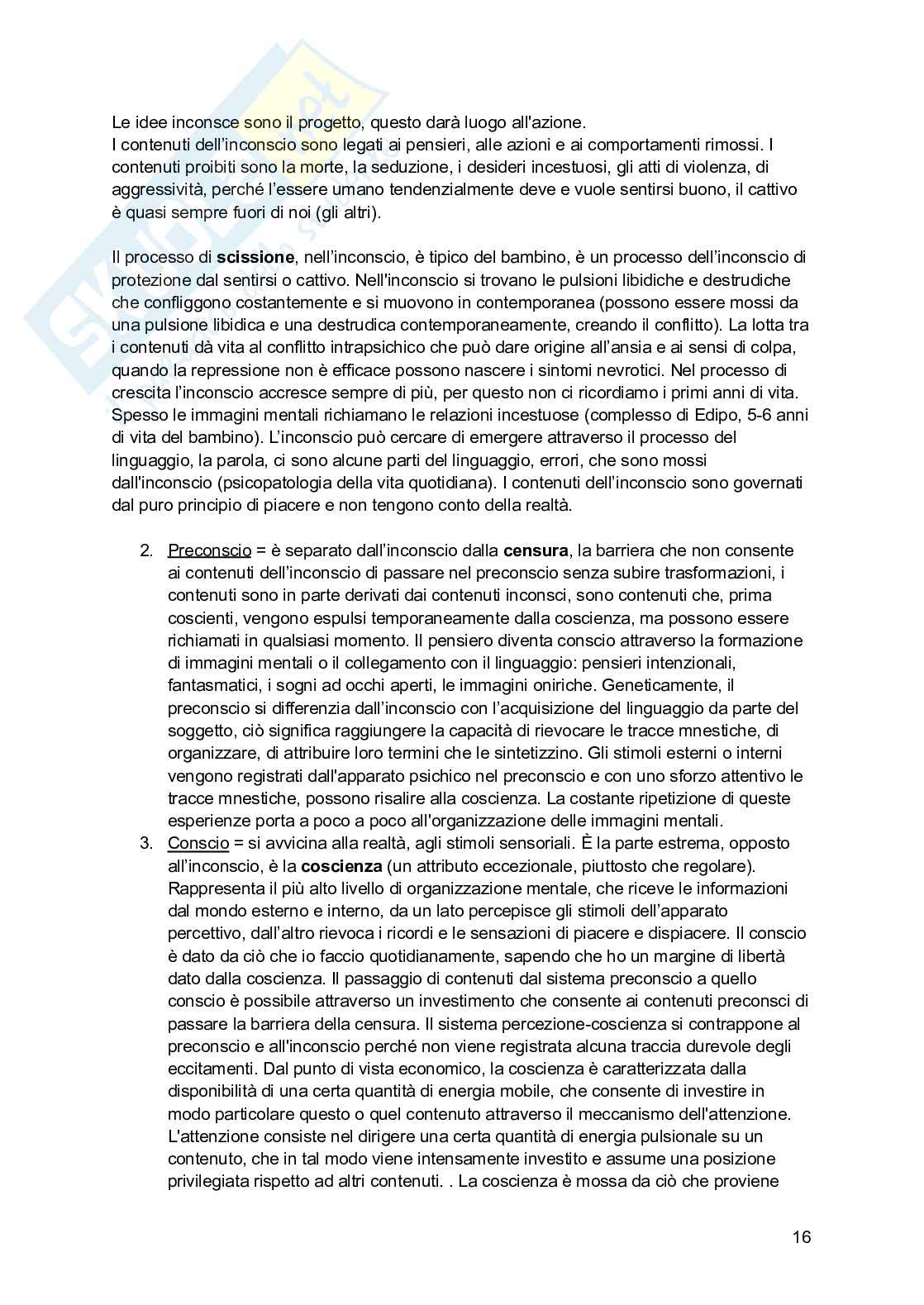Appunti di Psicologia dinamica - modulo A Pag. 16