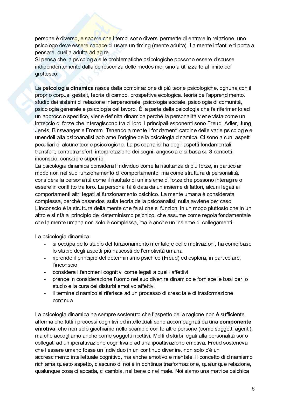 Appunti di Psicologia dinamica - modulo A Pag. 6