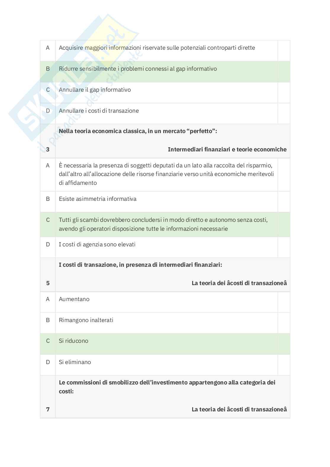 Economia degli intermediari finanziari   Pag. 16