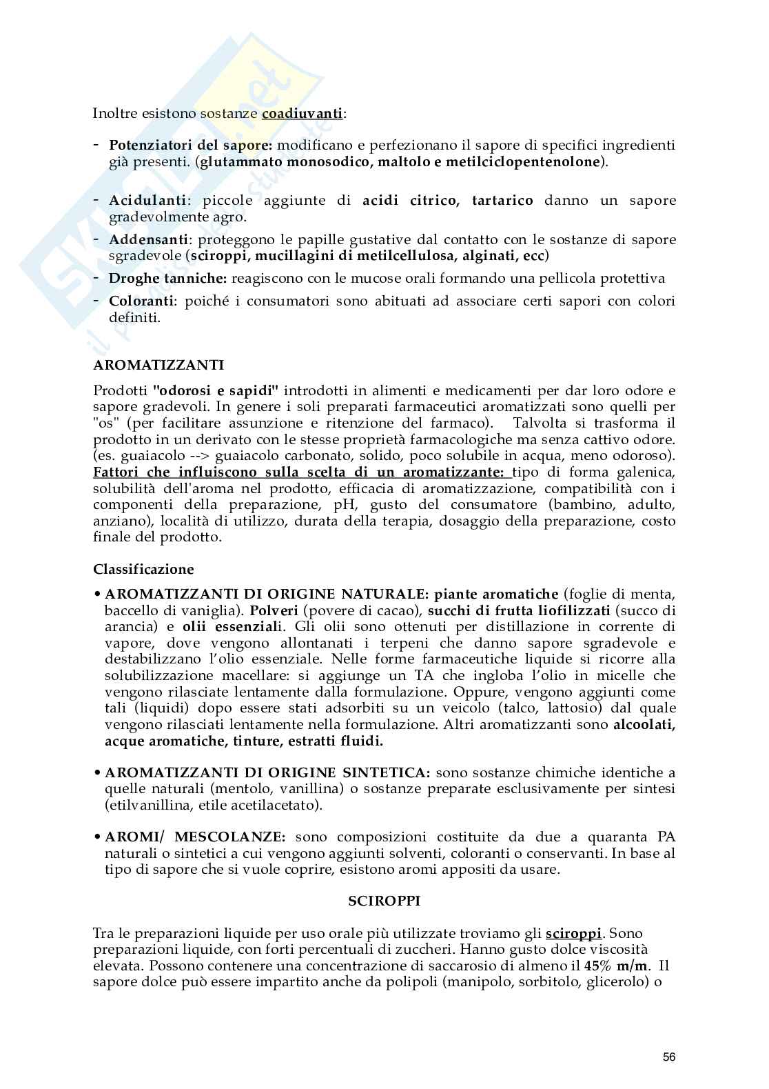 Riassunto esame Tecnologia farmaceutica e laboratorio di preparazioni galeniche, Prof. Matera Camilla, libro consigliato Principi di tecnologia farmaceutica , Paolo colombo  Pag. 56