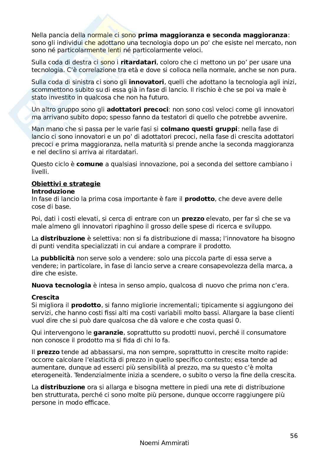 Marketing, valore, analisi domanda, prodotto e marca Pag. 56