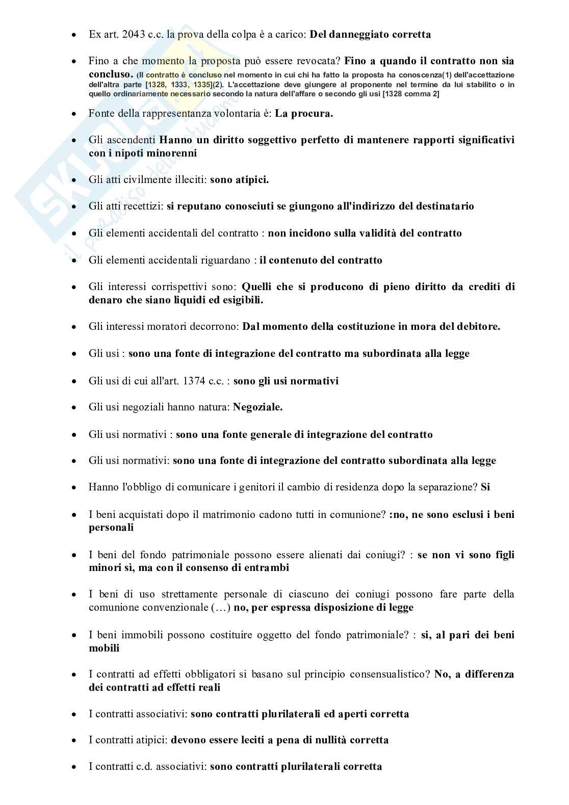 Paniere aggiornato Diritto civile per concorsi pubblici da funzionario tecnico diplomato e laureato Pag. 11