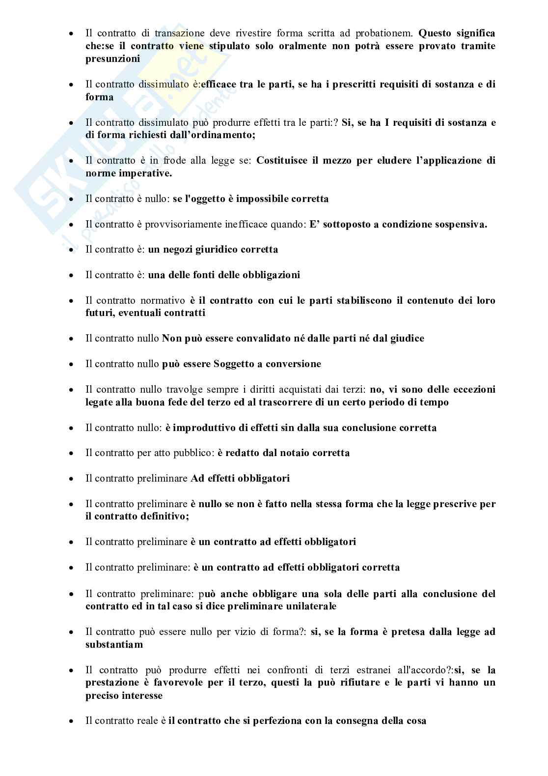 Paniere aggiornato Diritto civile per concorsi pubblici da funzionario tecnico diplomato e laureato Pag. 16