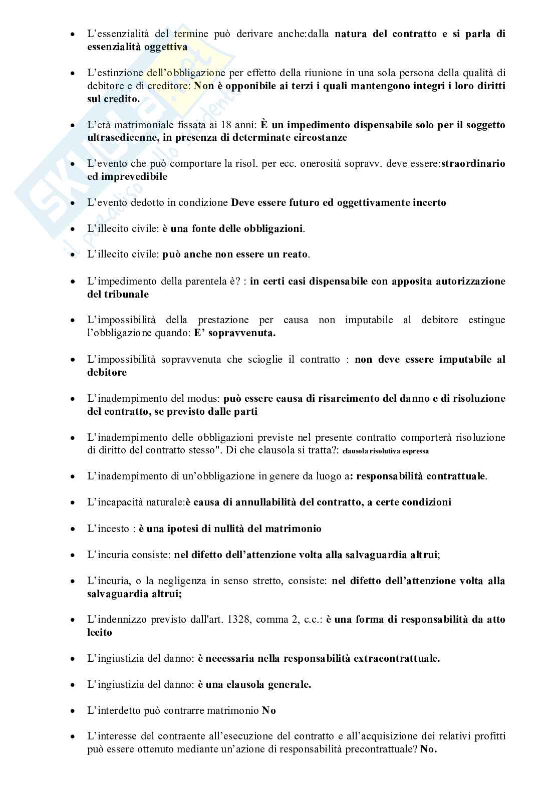 Paniere aggiornato Diritto civile per concorsi pubblici da funzionario tecnico diplomato e laureato Pag. 31