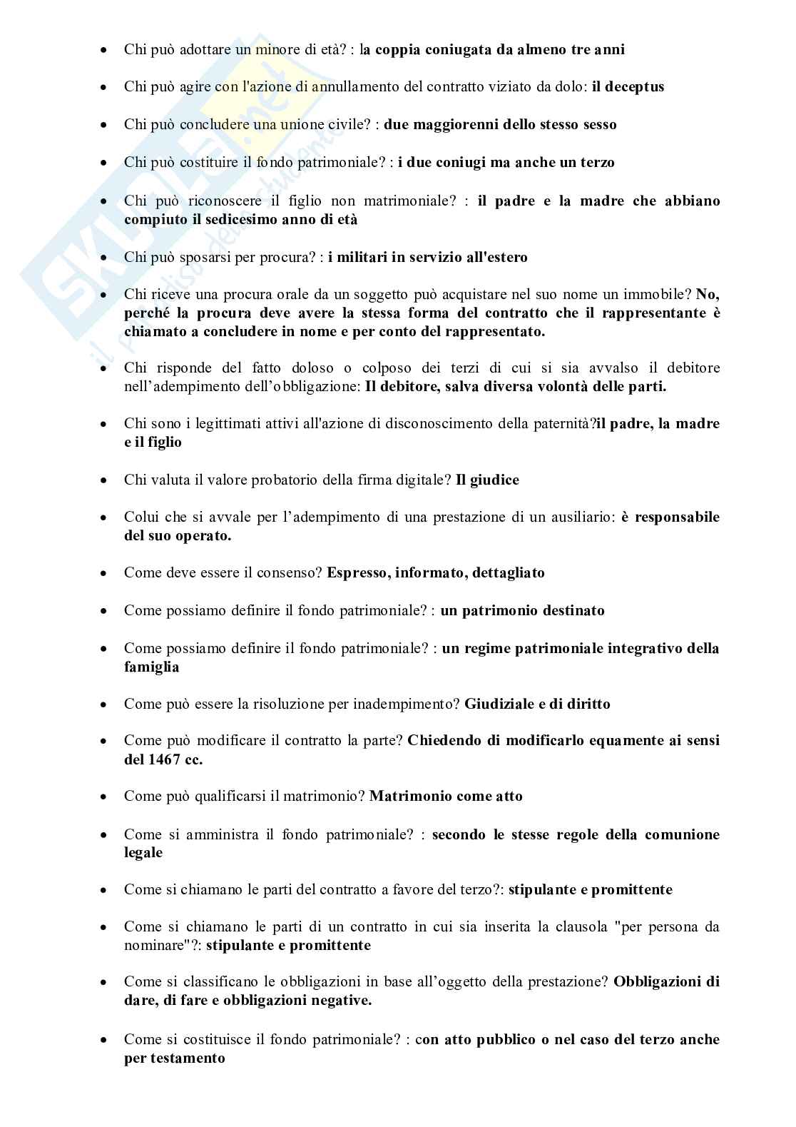 Paniere aggiornato Diritto civile per concorsi pubblici da funzionario tecnico diplomato e laureato Pag. 6