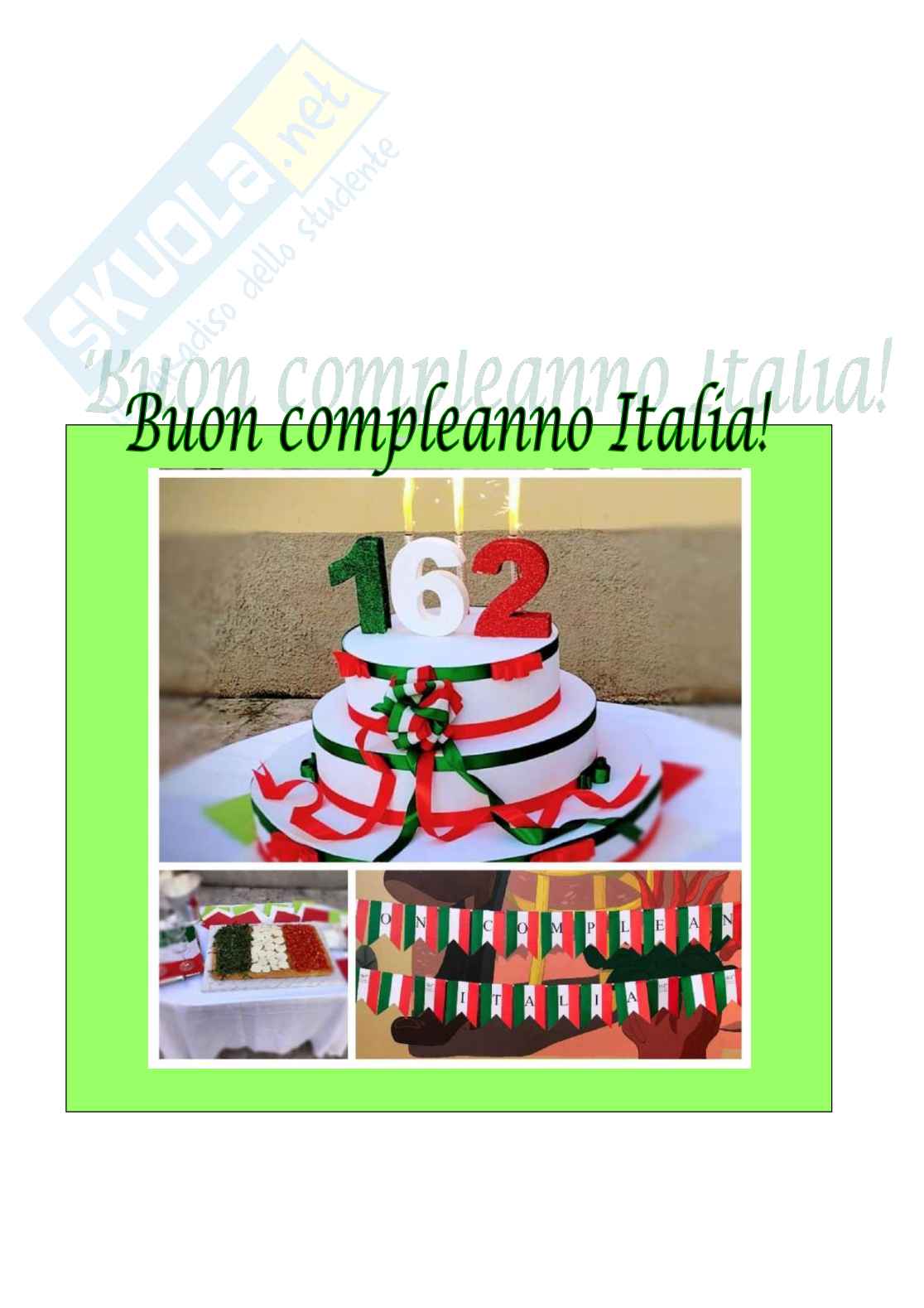 Esempio UDA lezione simulata per la scuola primaria e concorsi pubblici titolo Buon compleanno Italia Pag. 1