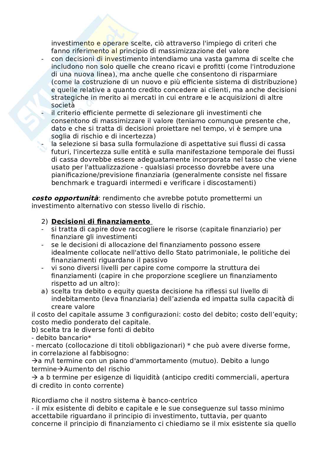 Finanza aziendale Pag. 2