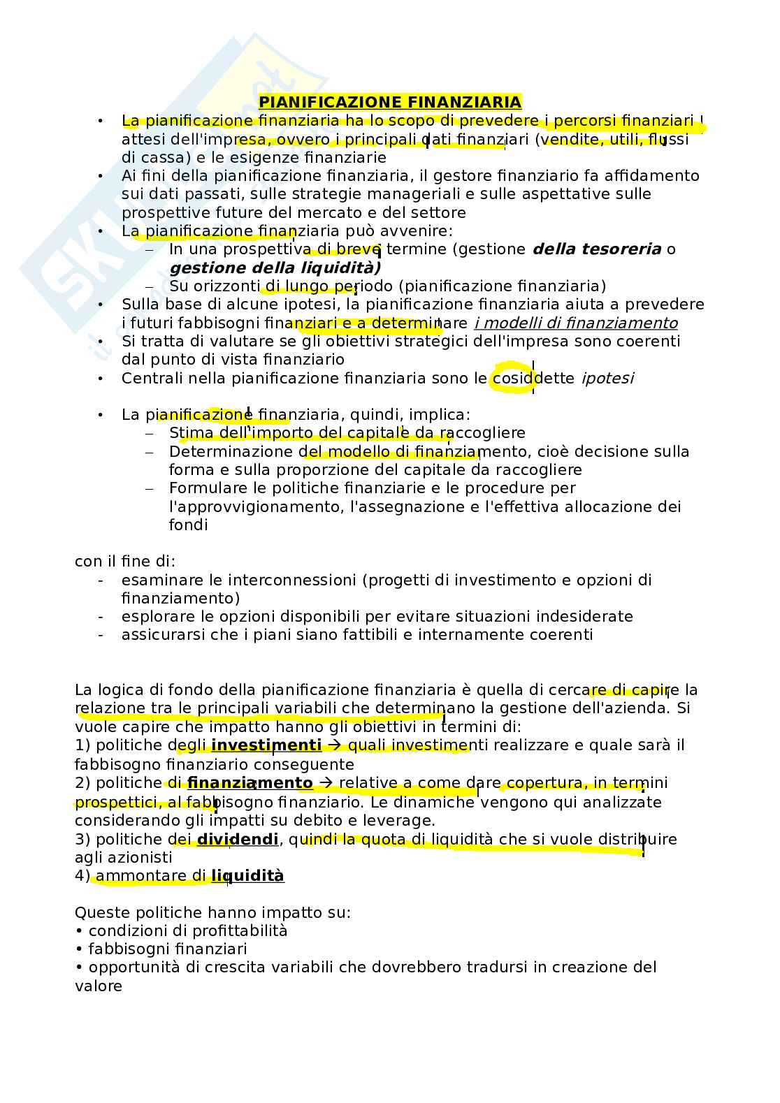 Finanza aziendale Pag. 26