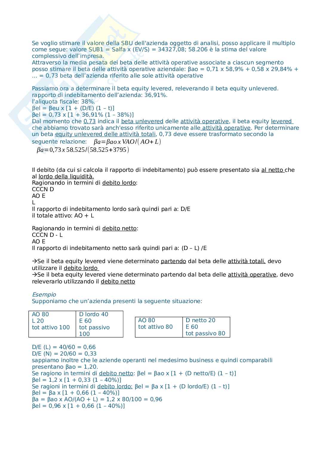 Finanza aziendale Pag. 61
