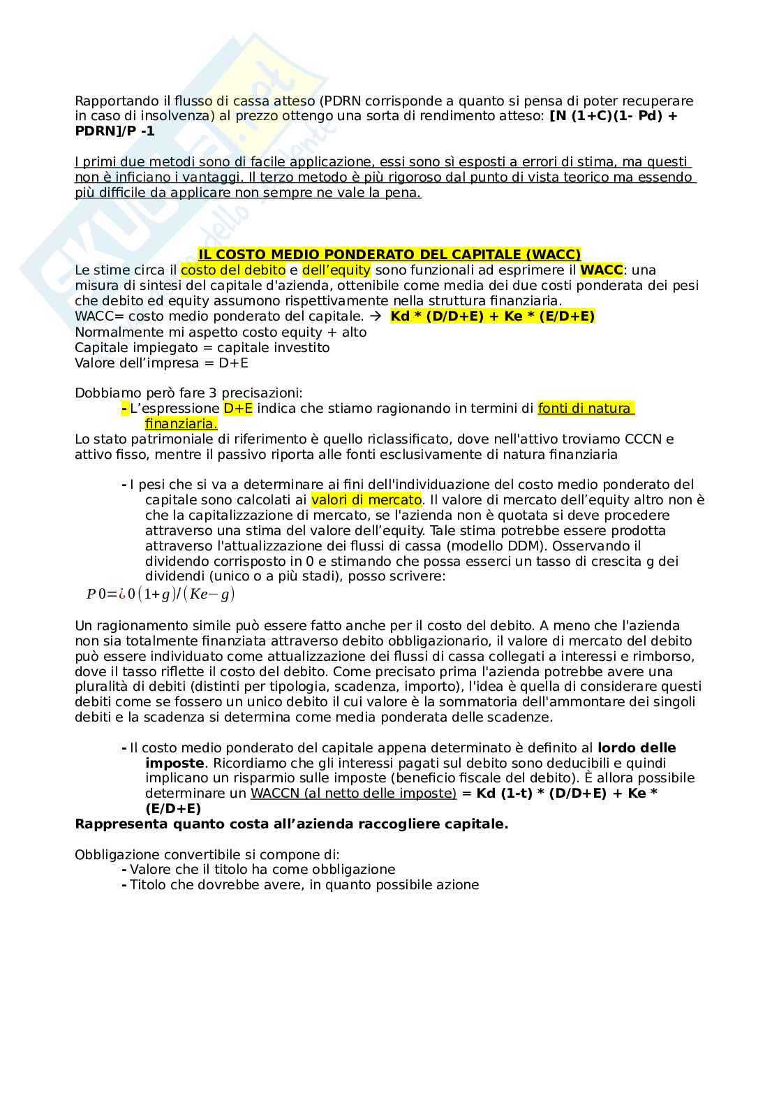 Finanza aziendale Pag. 66