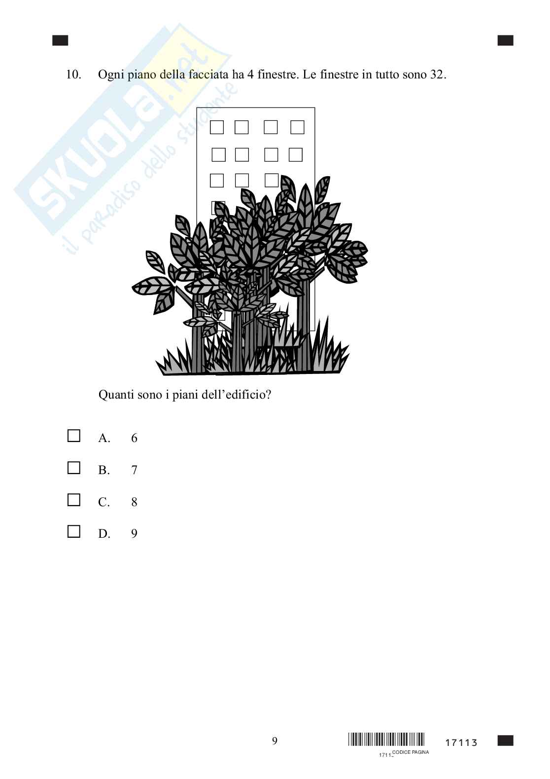 Classe IV - Prova invalsi di matematica a.s. 2003-2004 Pag. 11