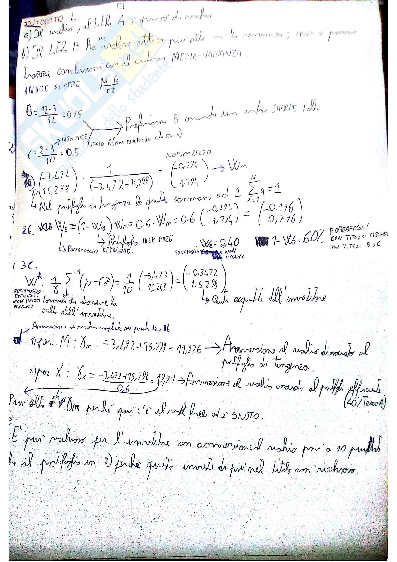 Compito svolto di econometria 4 Pag. 1