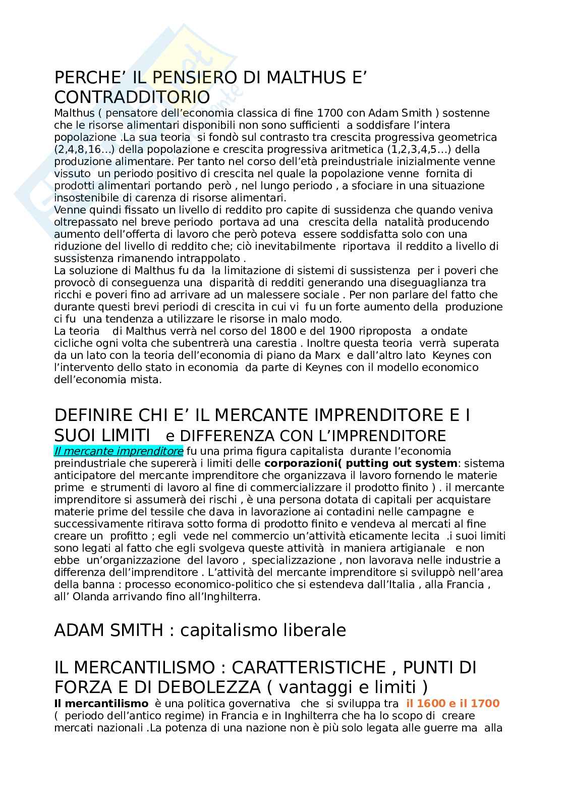 Storia economica  Pag. 1