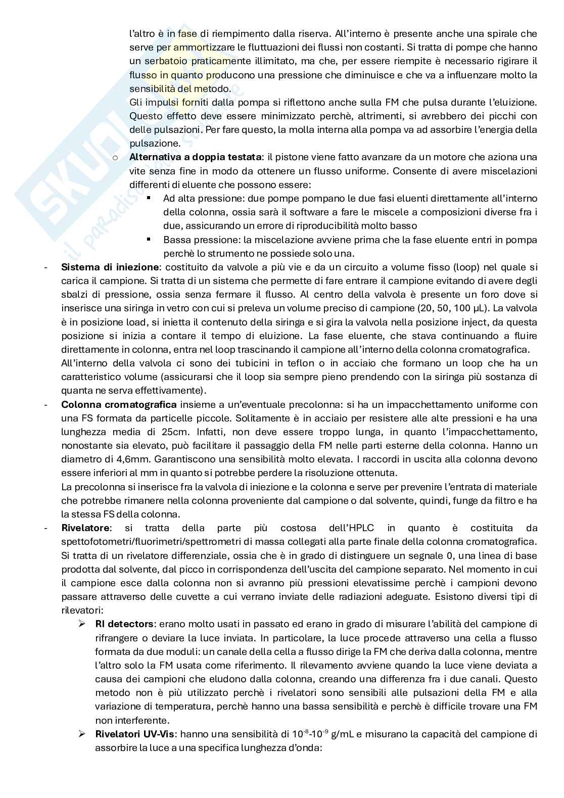 Schemi della parte strumentale - Analisi dei medicinali 2 Pag. 21