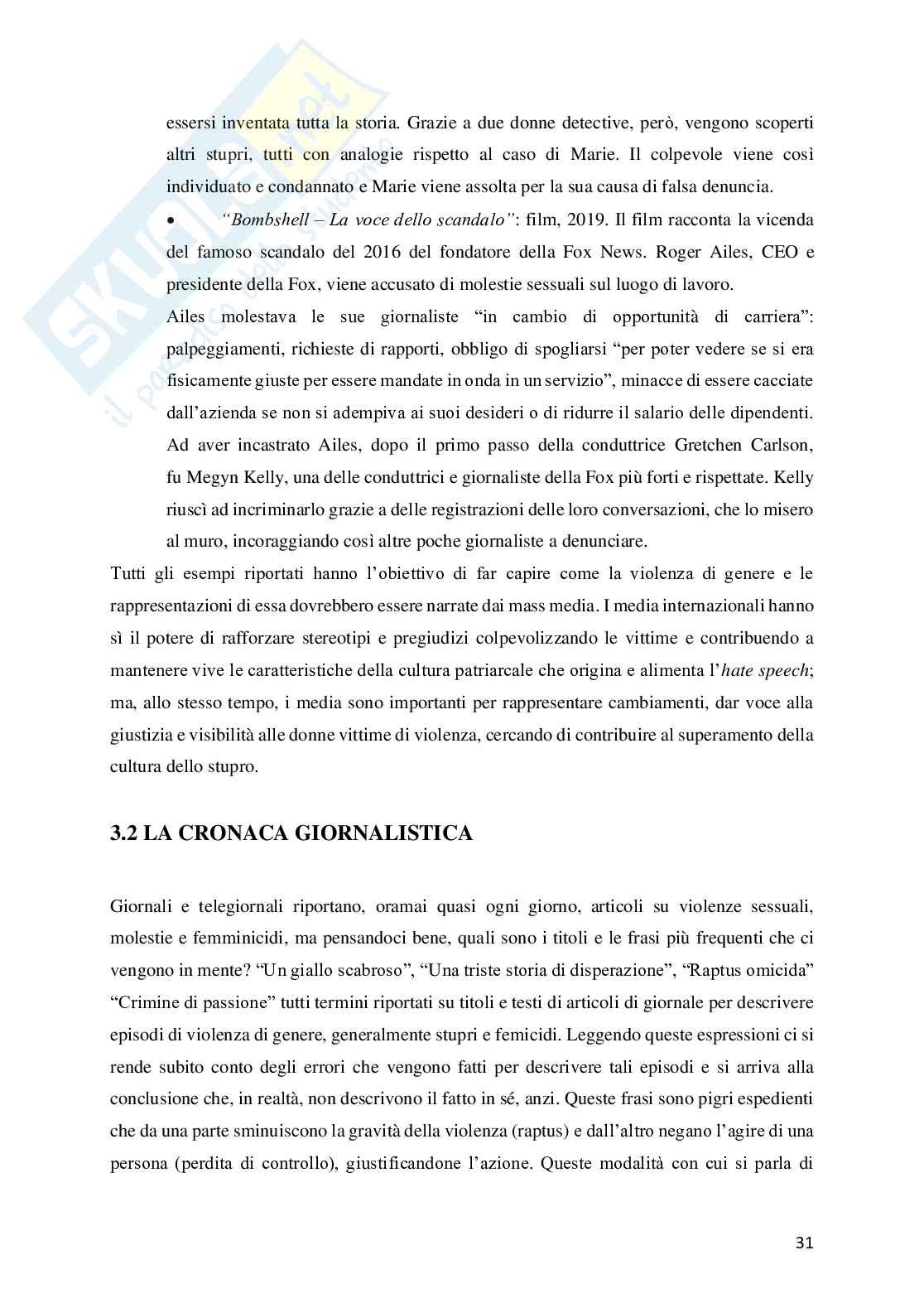 Violenza di genere e mass media: dai casi mediatici alla potenza delle rappresentazioni  Pag. 31