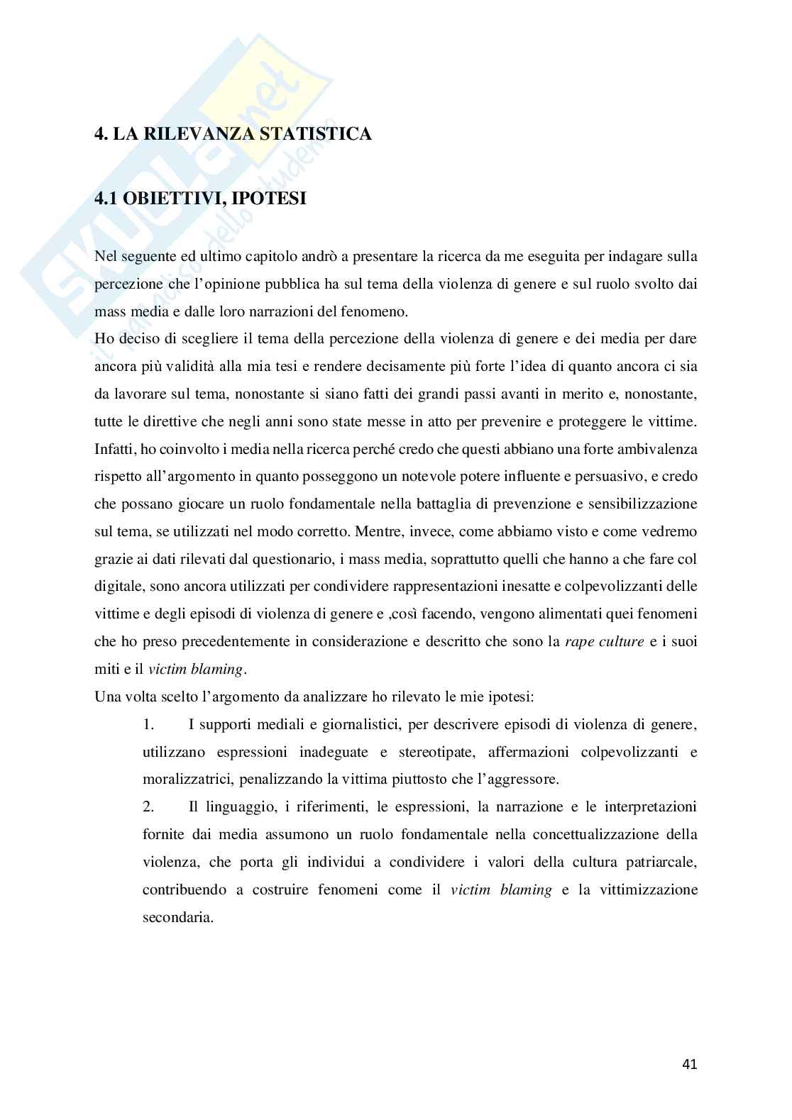 Violenza di genere e mass media: dai casi mediatici alla potenza delle rappresentazioni  Pag. 41