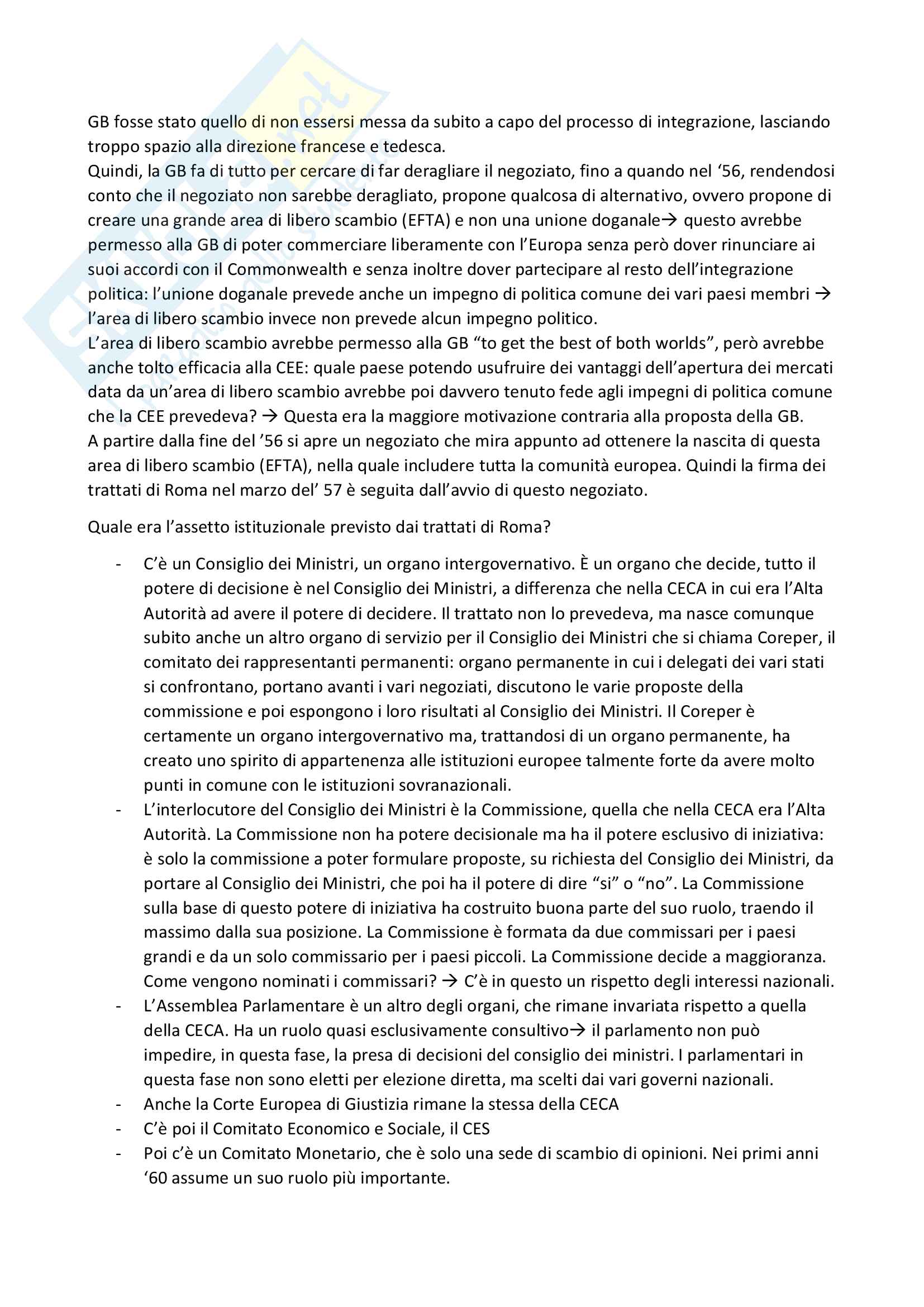 Appunti Lezioni Storia dell'Integrazione Europea - Calandri Pag. 21