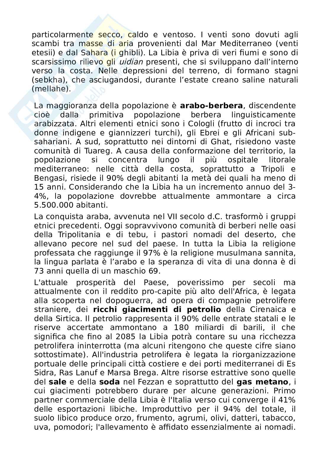 Il continente africano: l’Africa del Nord Pag. 6