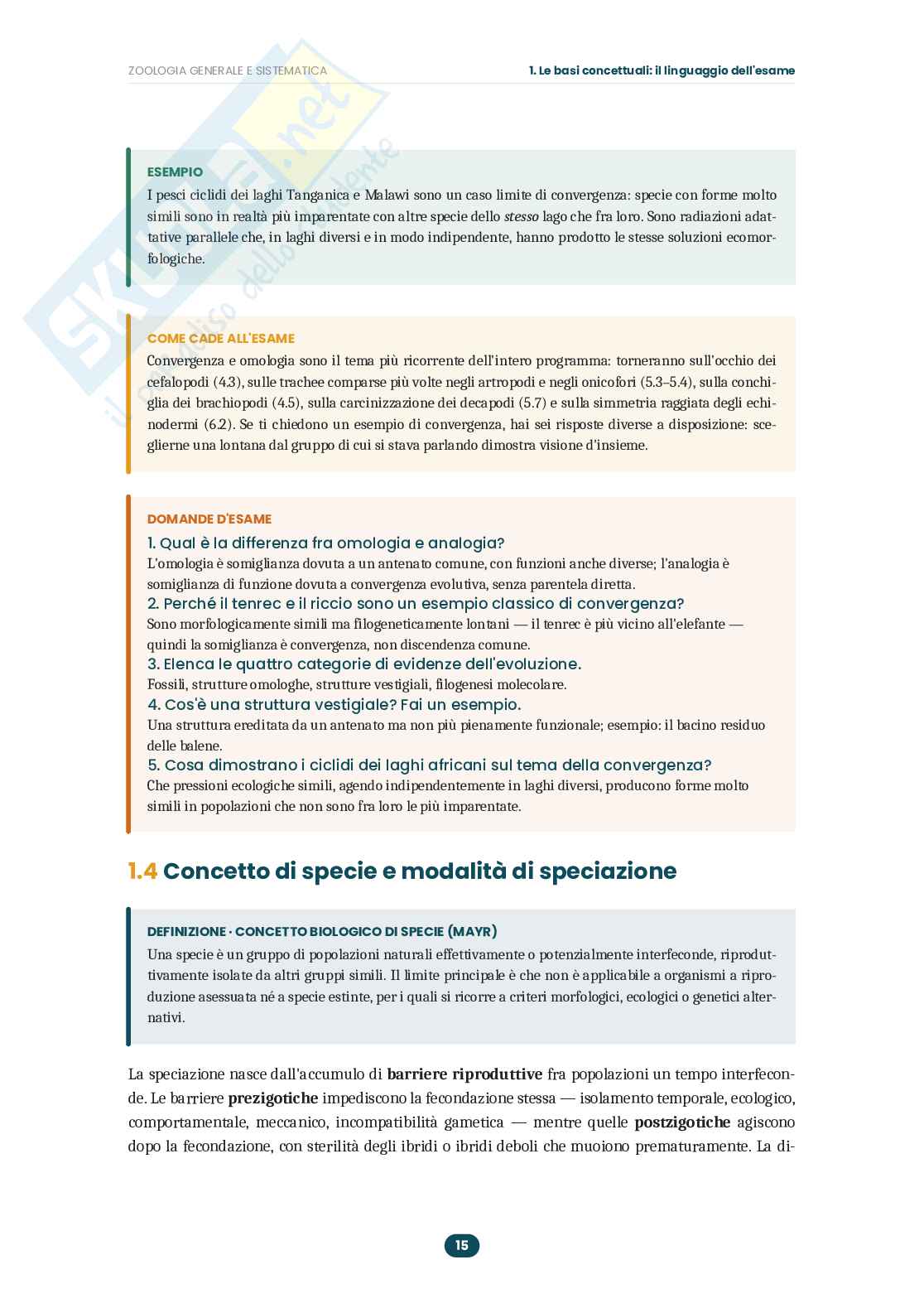 Appunti Zoologia generale e sistematica: guida completa all'esame  Pag. 16