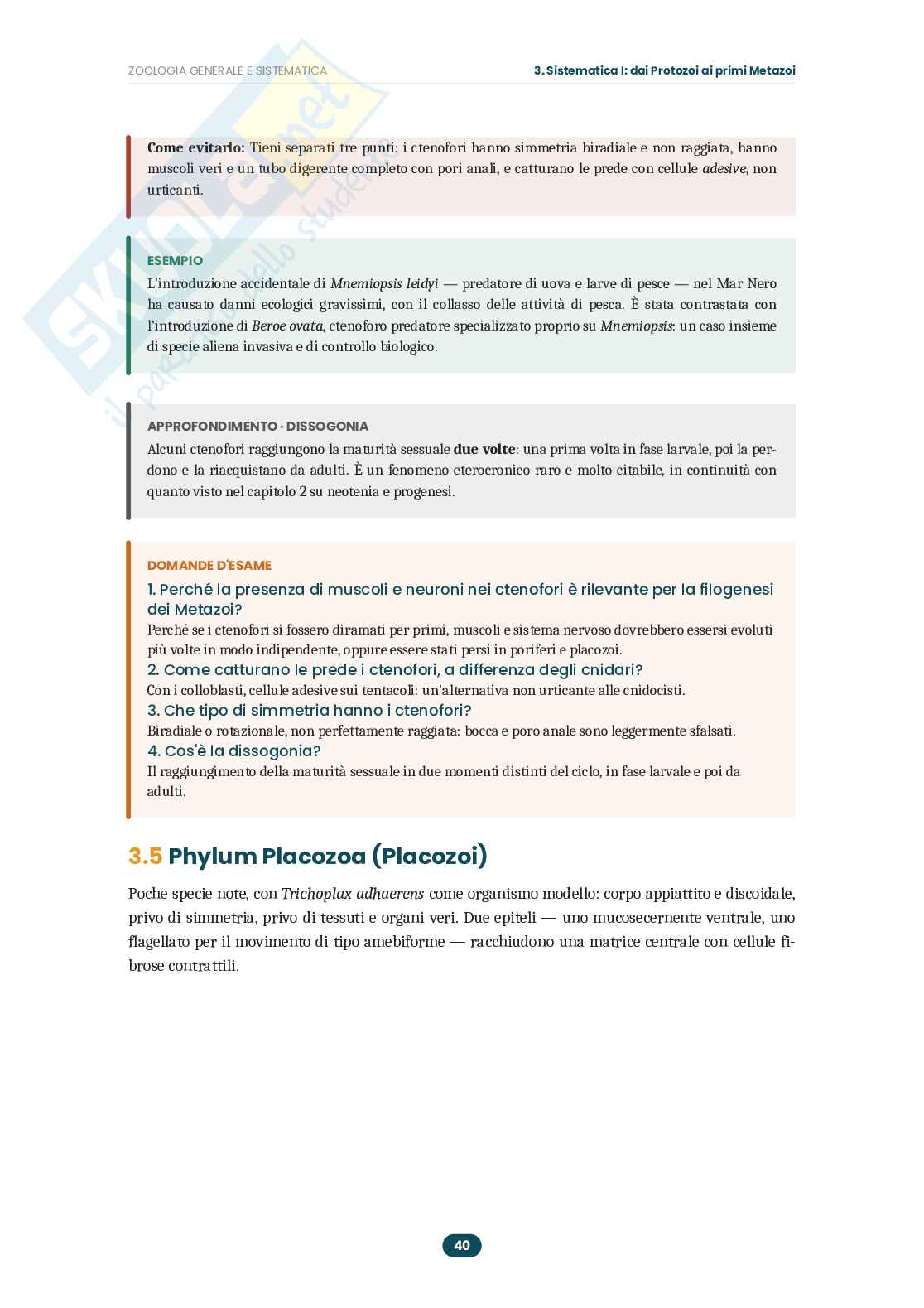 Appunti Zoologia generale e sistematica: guida completa all'esame  Pag. 41