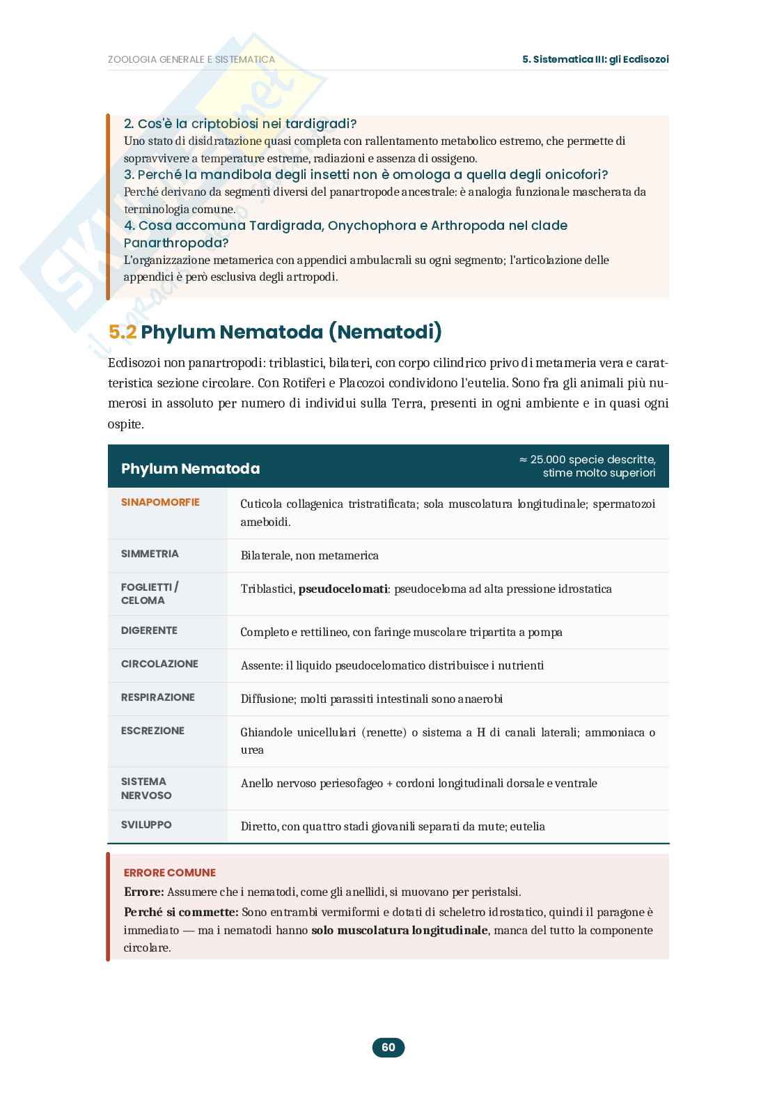 Appunti Zoologia generale e sistematica: guida completa all'esame  Pag. 61