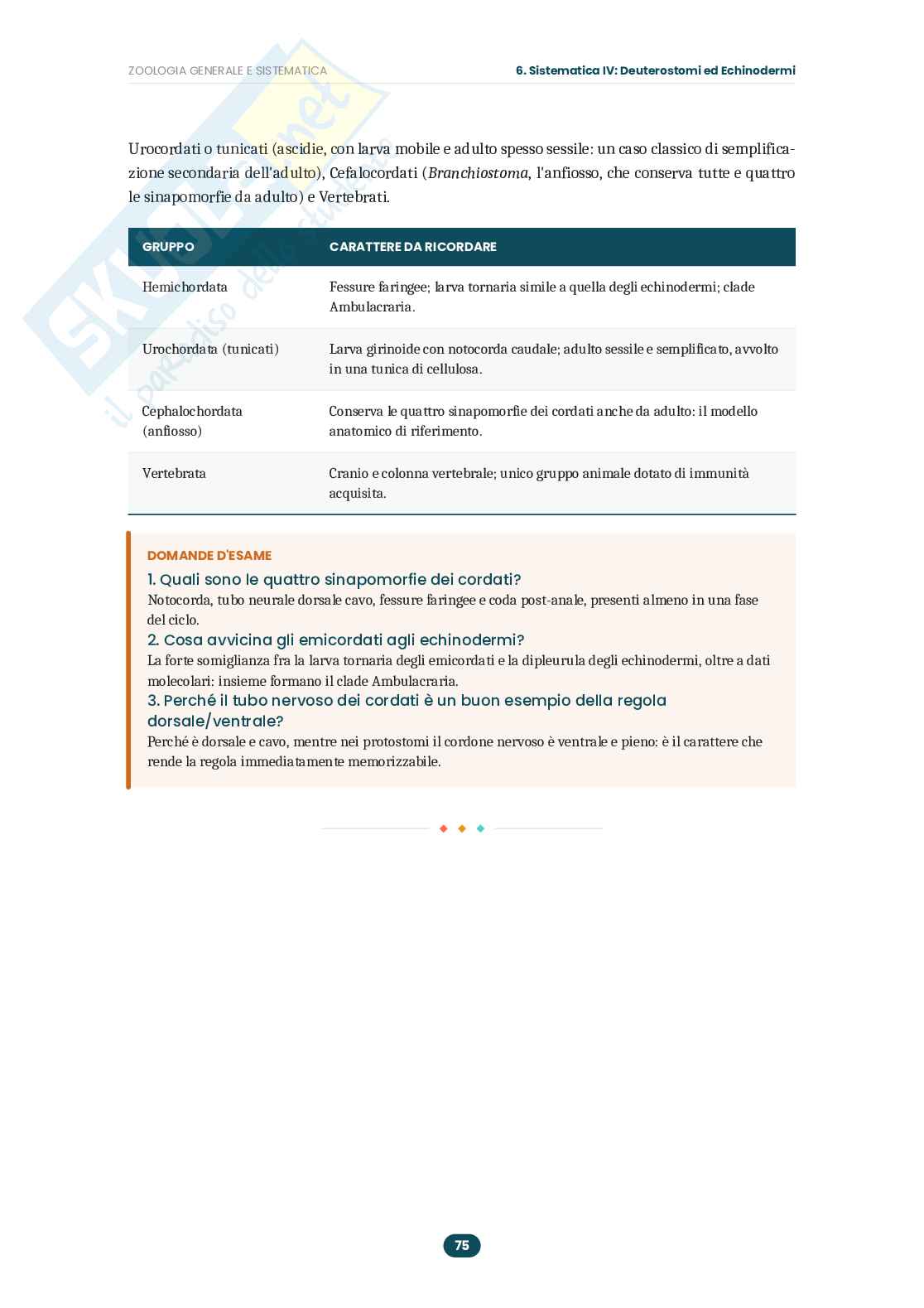 Appunti Zoologia generale e sistematica: guida completa all'esame  Pag. 76