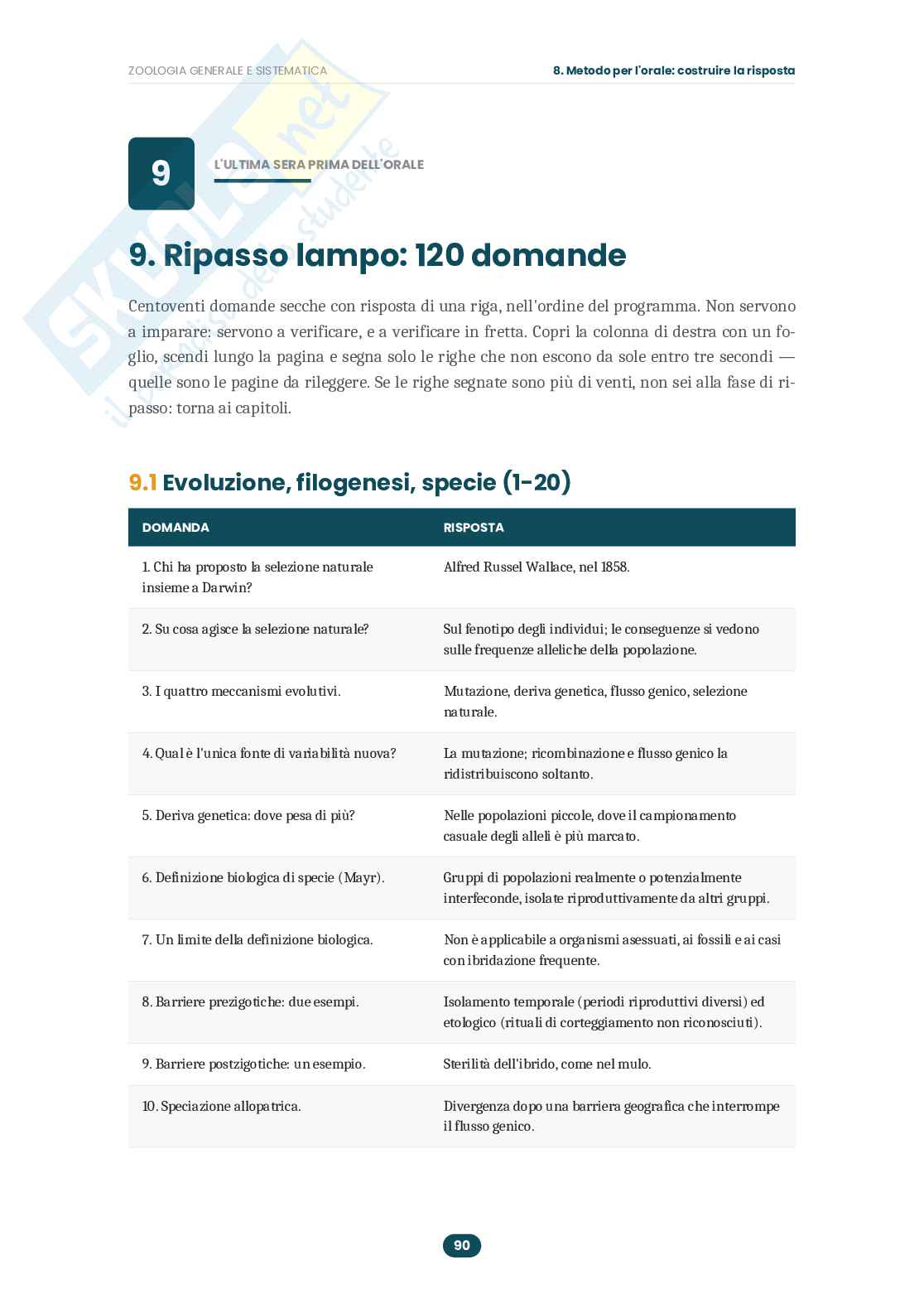 Appunti Zoologia generale e sistematica: guida completa all'esame  Pag. 91