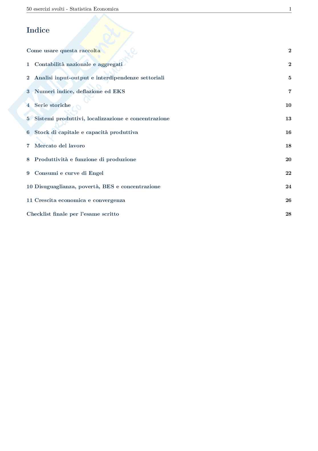 50 esercizi Statistica economica studenti economia finanza Pag. 2
