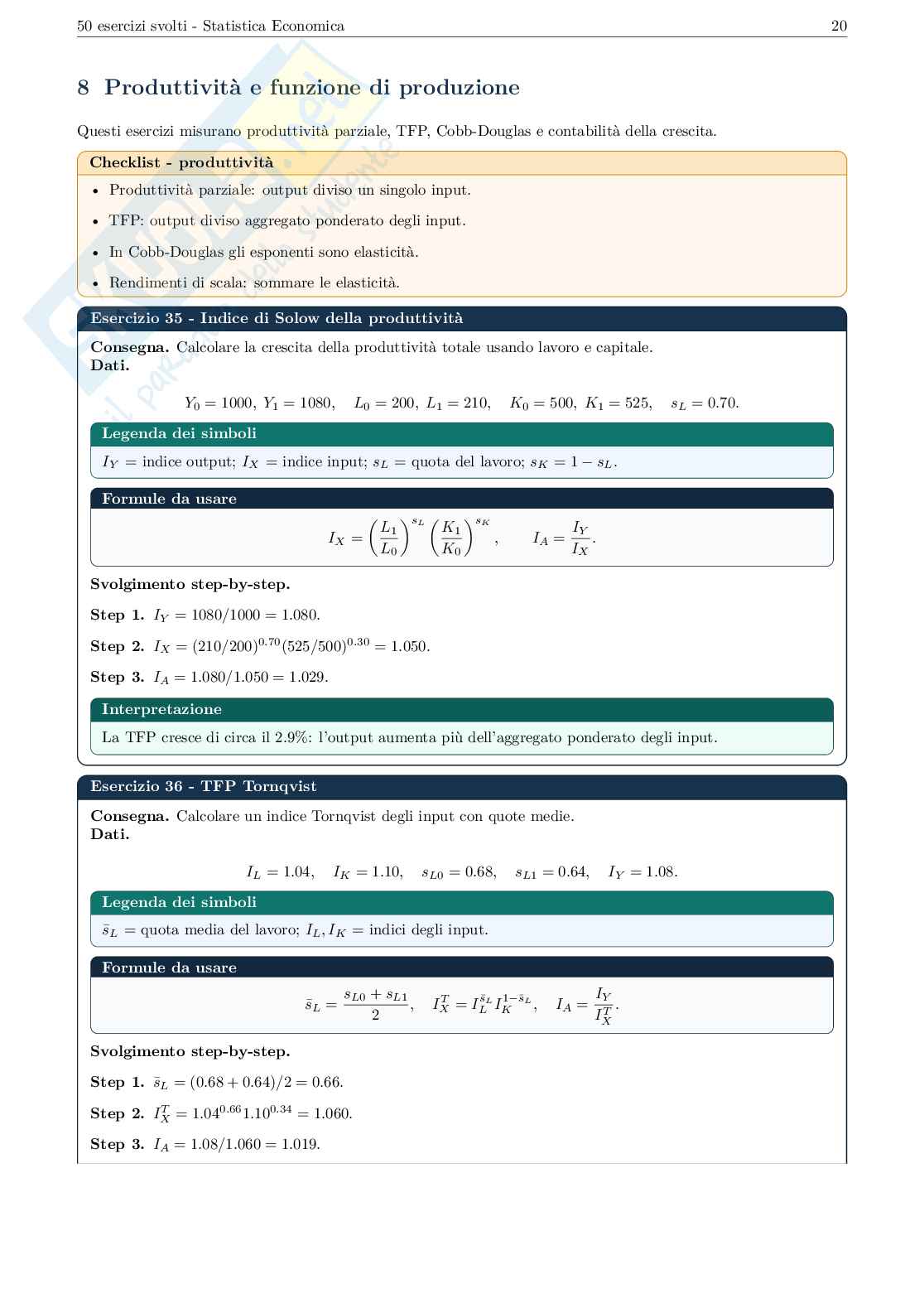 50 esercizi Statistica economica studenti economia finanza Pag. 21