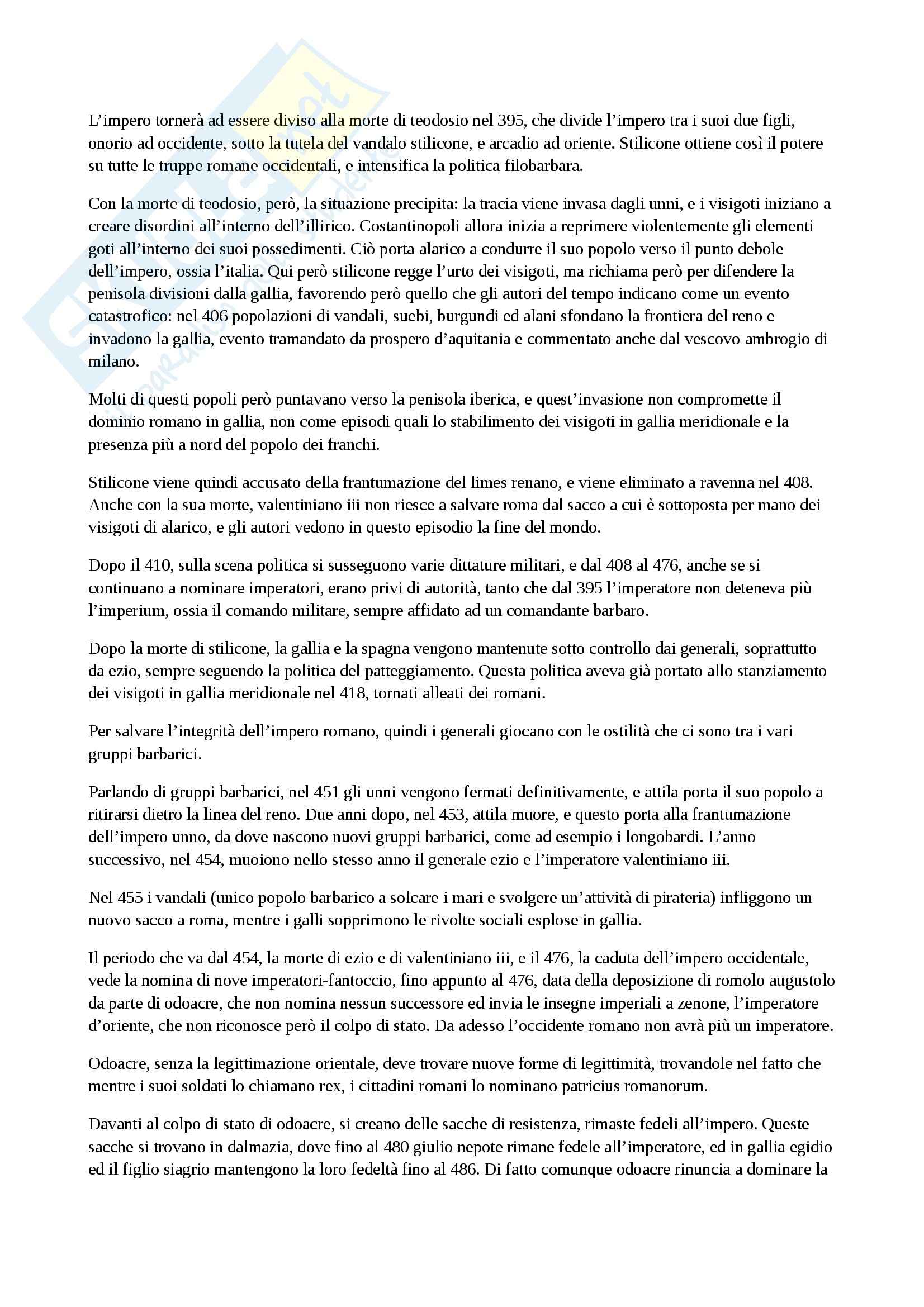 Storia medievale - Appunti Pag. 11