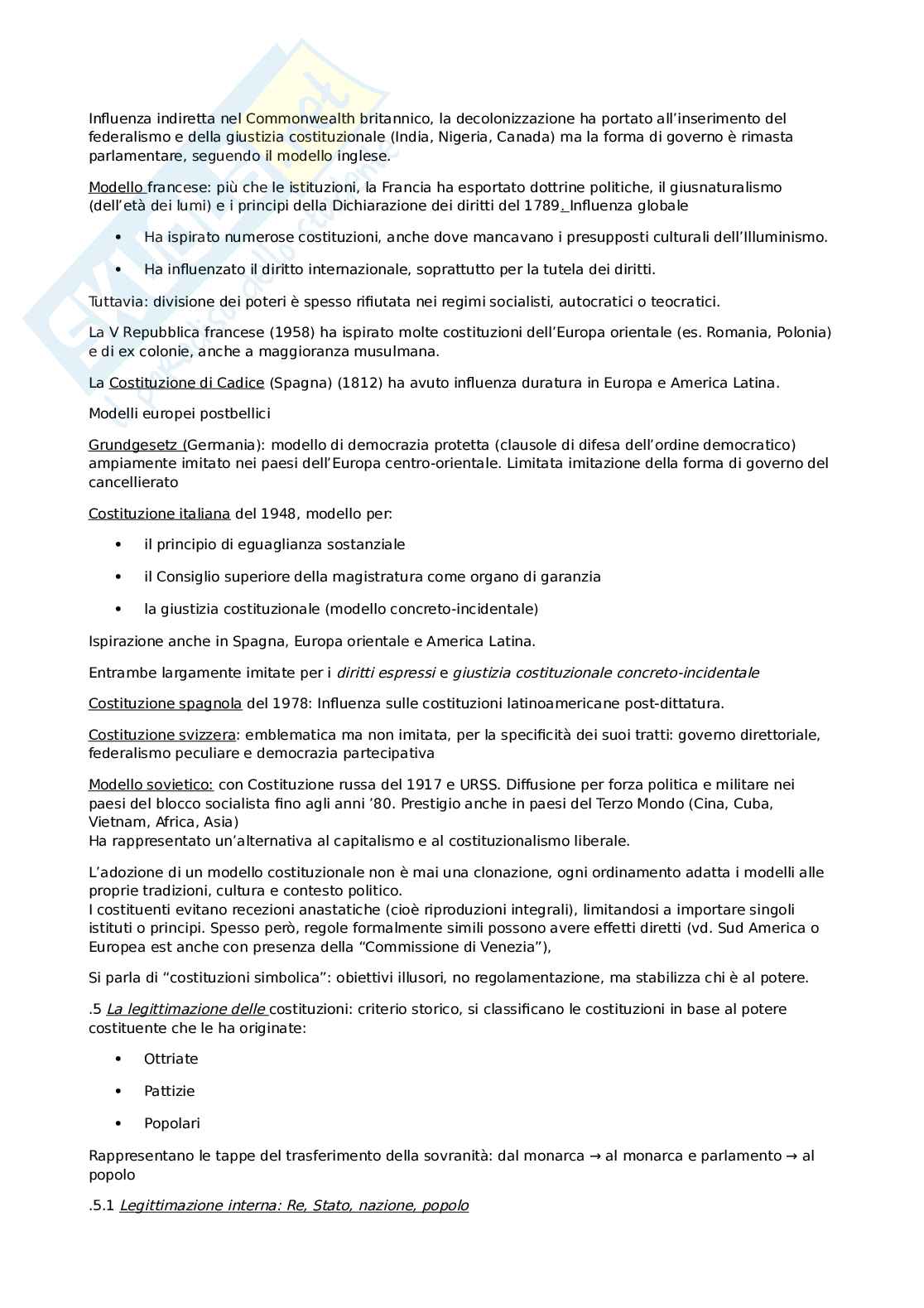 Riassunto esame Diritto pubblico comparato, Prof. Louvin Roberto, libro consigliato Sistemi costituzionali, Pegoraro, Rinella Pag. 36