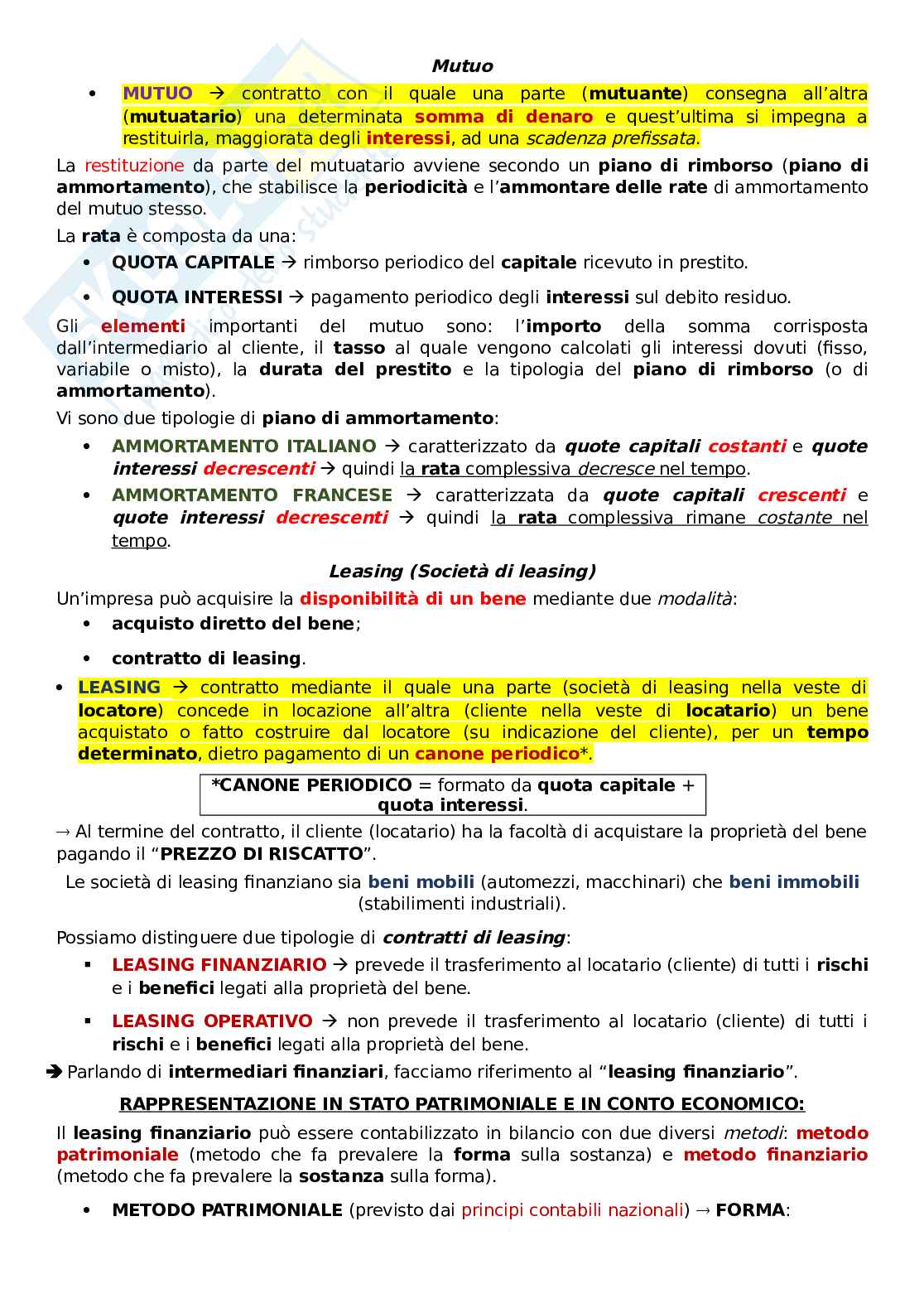 Appunti Economia degli intermediari finanziari  Pag. 31
