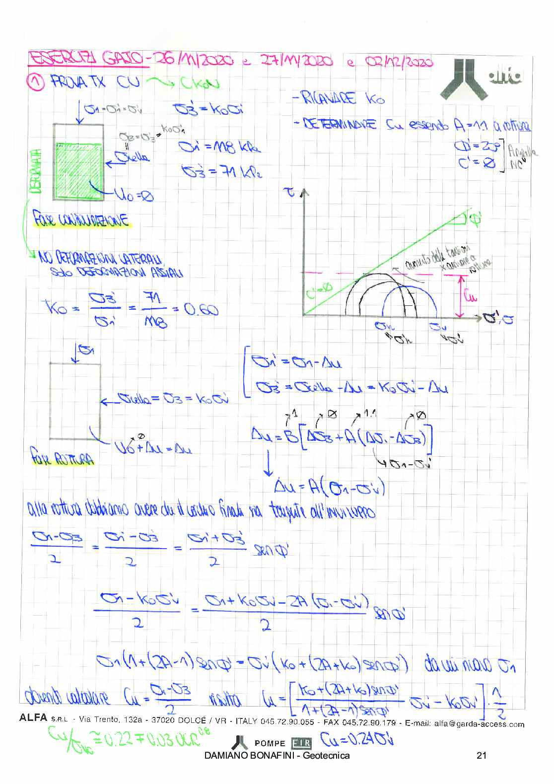 Esercizi Geotecnica Pag. 21