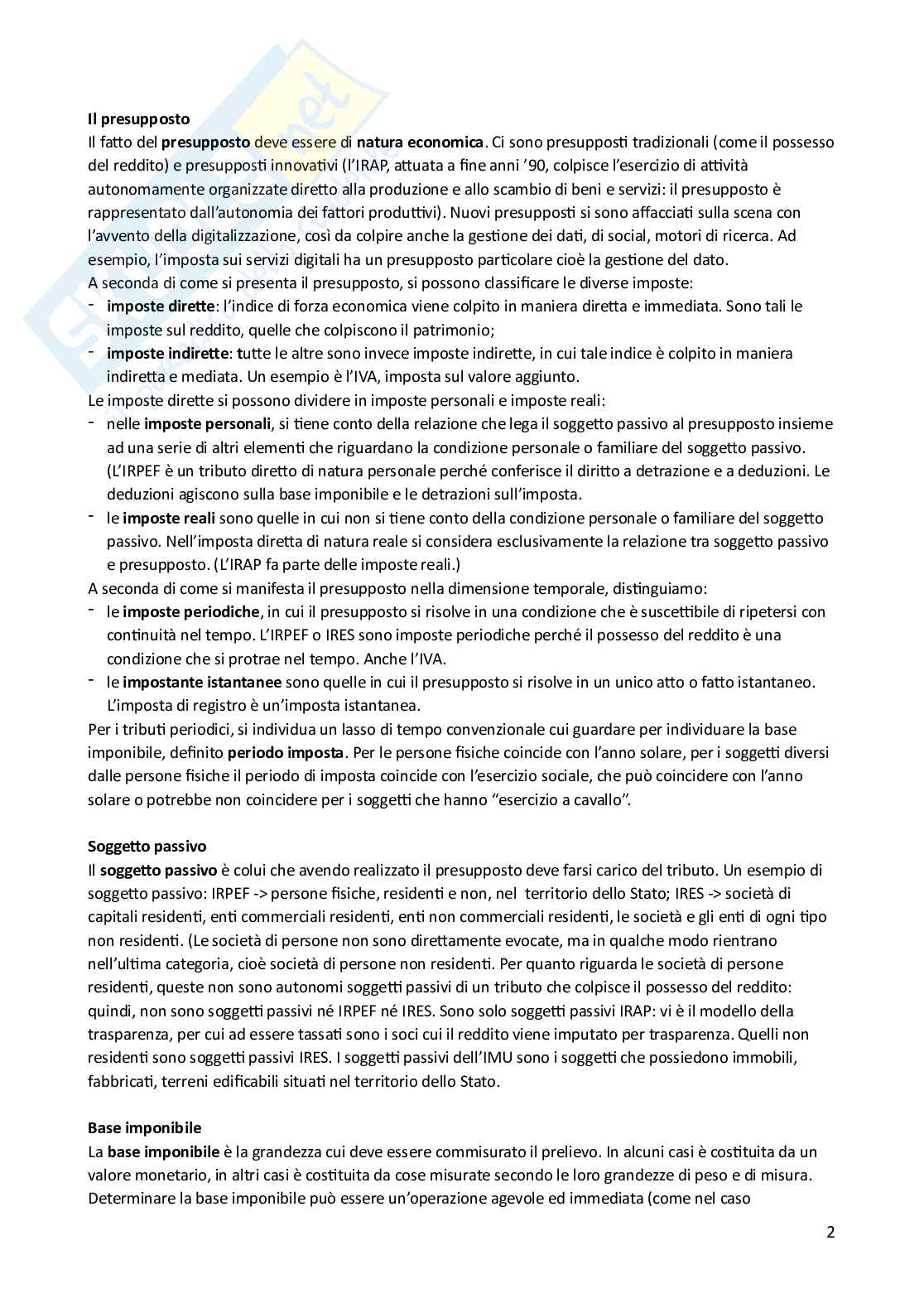 Diritto tributario  Pag. 2