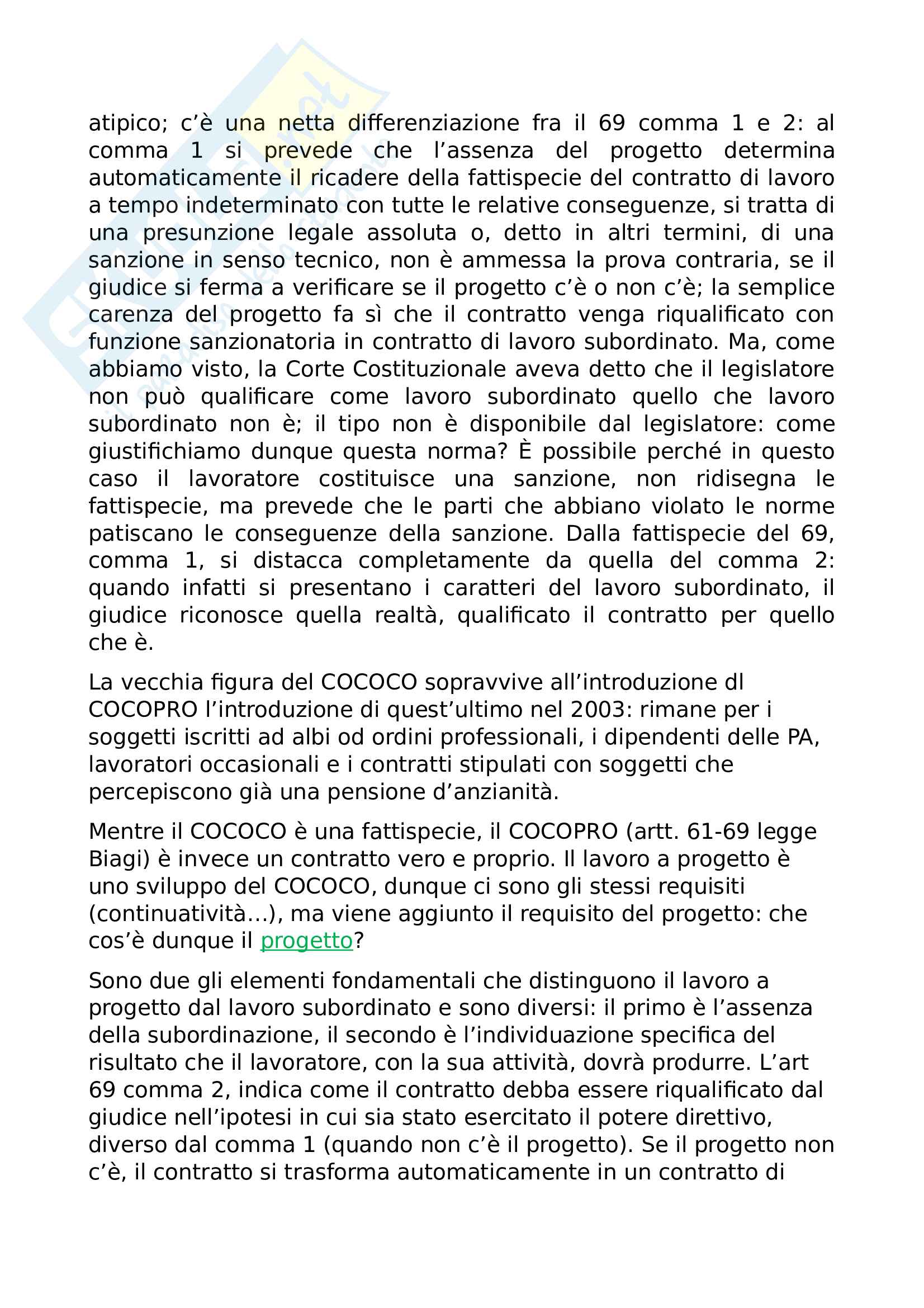 Appunti diritto del lavoro, prof. Carinci - parte prima Pag. 16