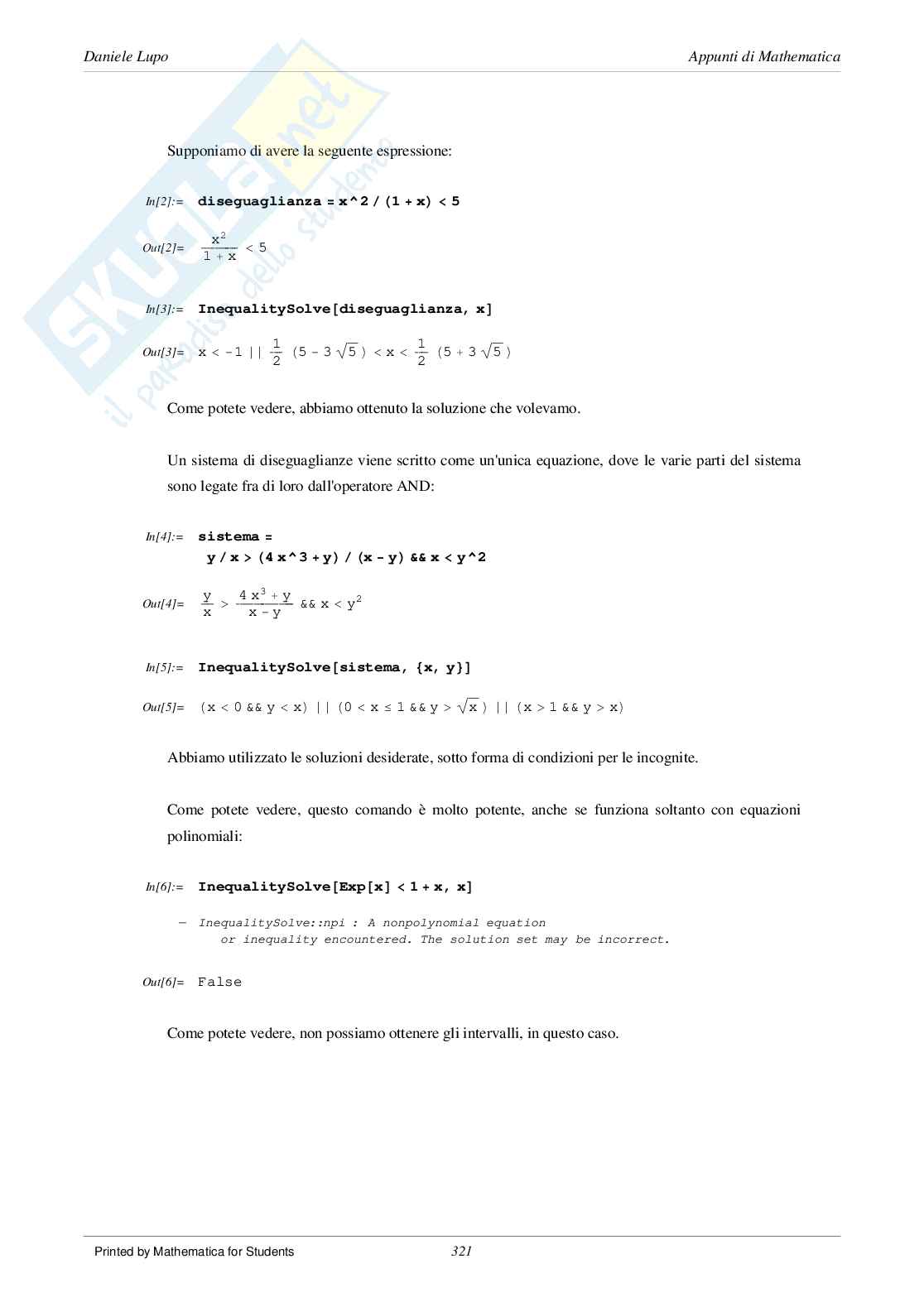Manuale di Mathematica 10 Pag. 2