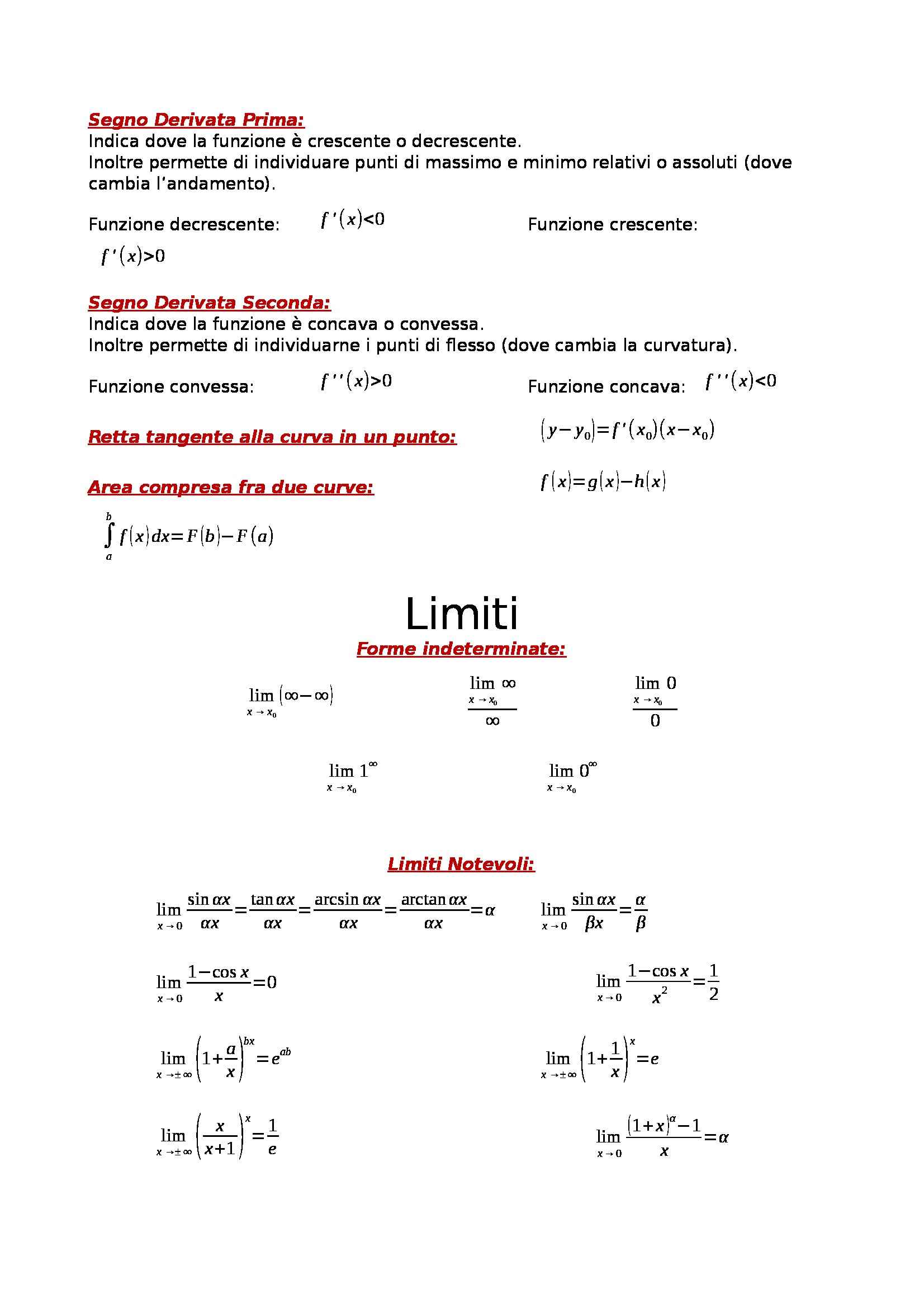Matematica e laboratorio - formulario per studio di funzione Pag. 2