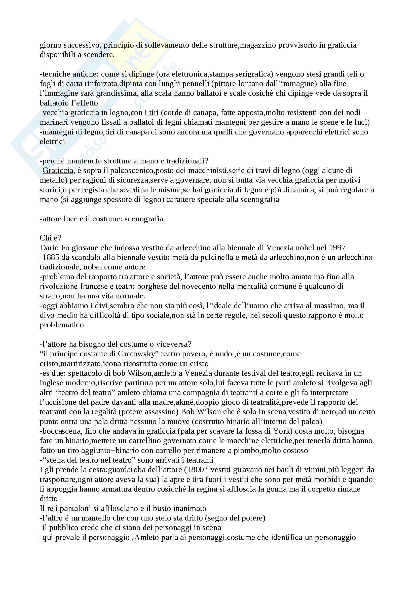 Lezioni, Scenografia Pag. 2
