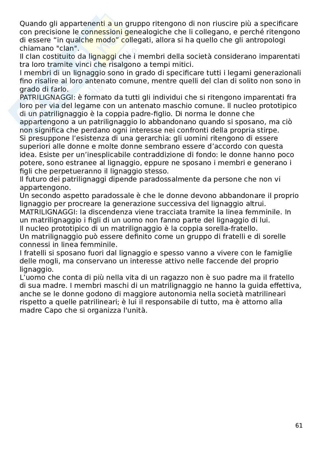 Antropologia - Appunti completi Pag. 61
