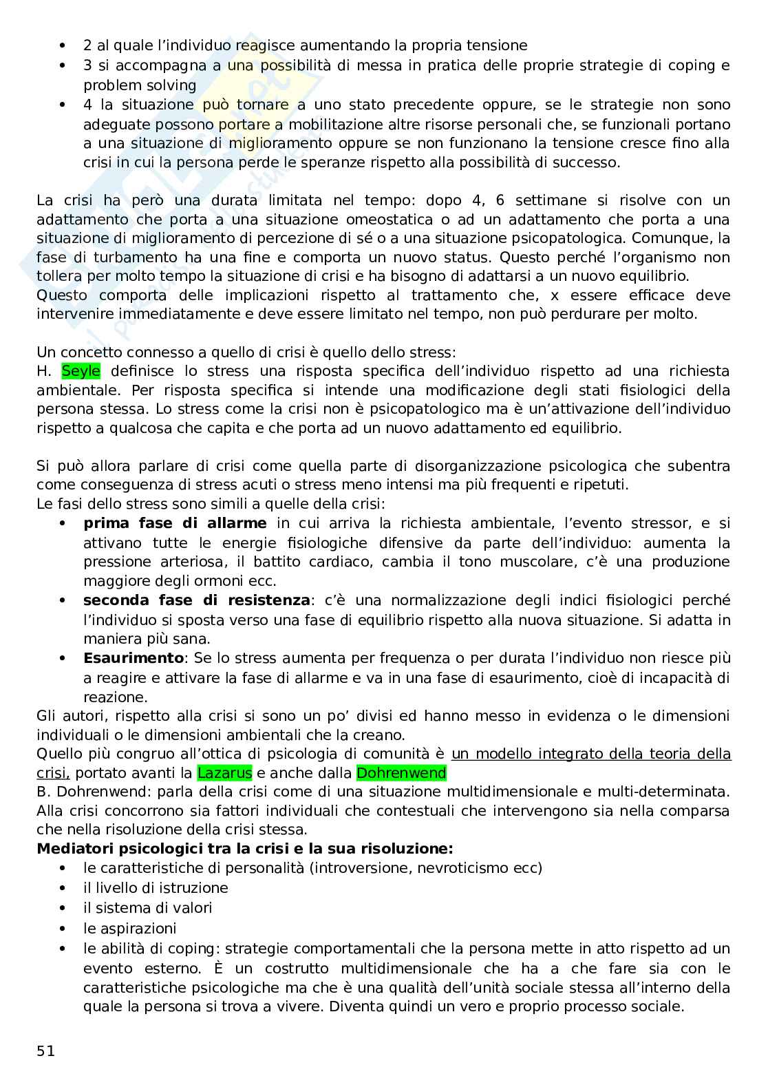 Psicologia di comunità Pag. 51