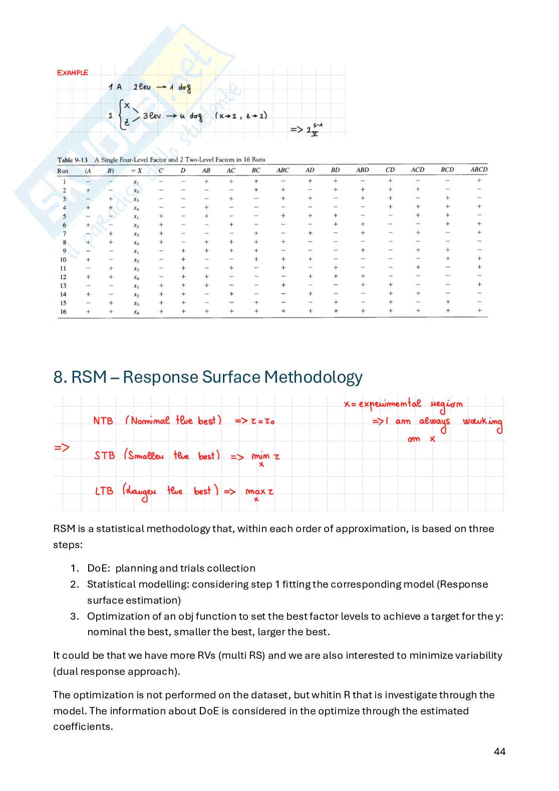 Appunti Statistica per la sperimentazione e le previsioni in ambito tecnologico (parte 2) Pag. 16