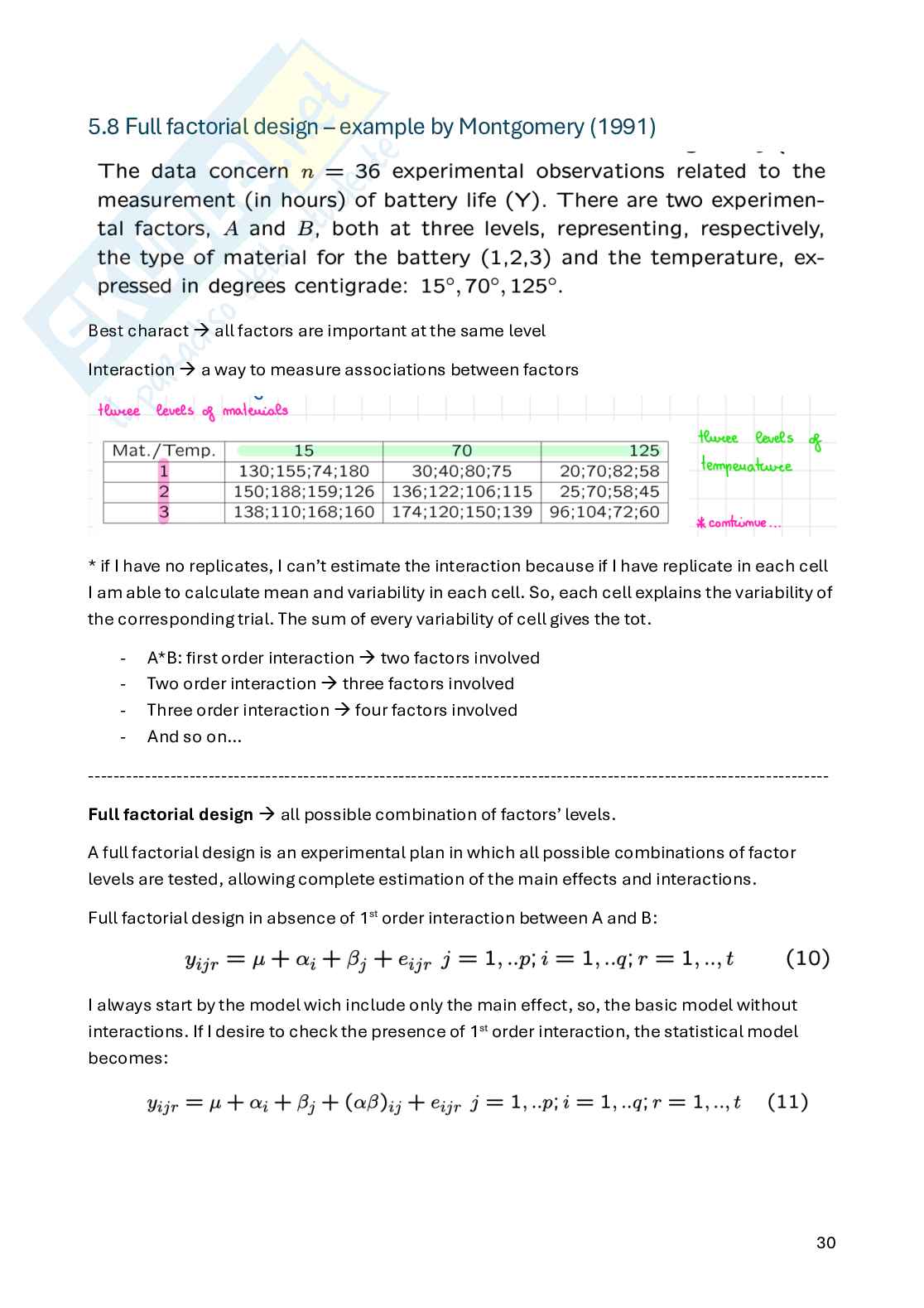 Appunti Statistica per la sperimentazione e le previsioni in ambito tecnologico (parte 2) Pag. 2