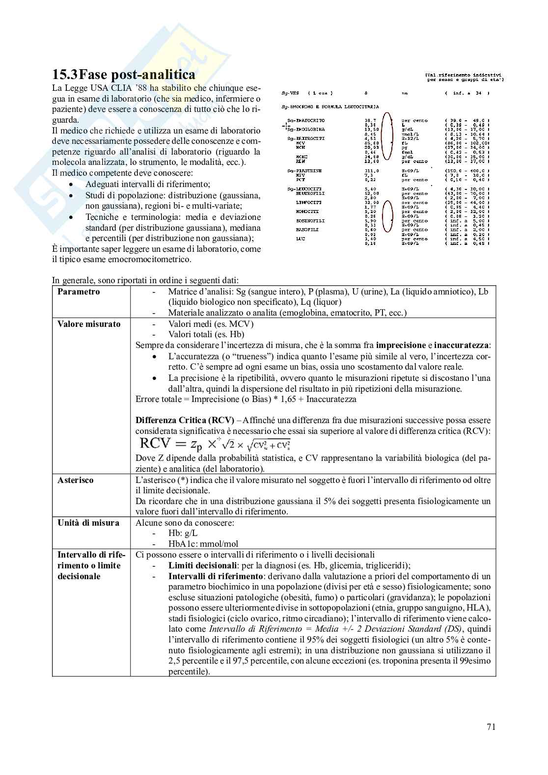 Appunti di Medicina di laboratorio Pag. 71